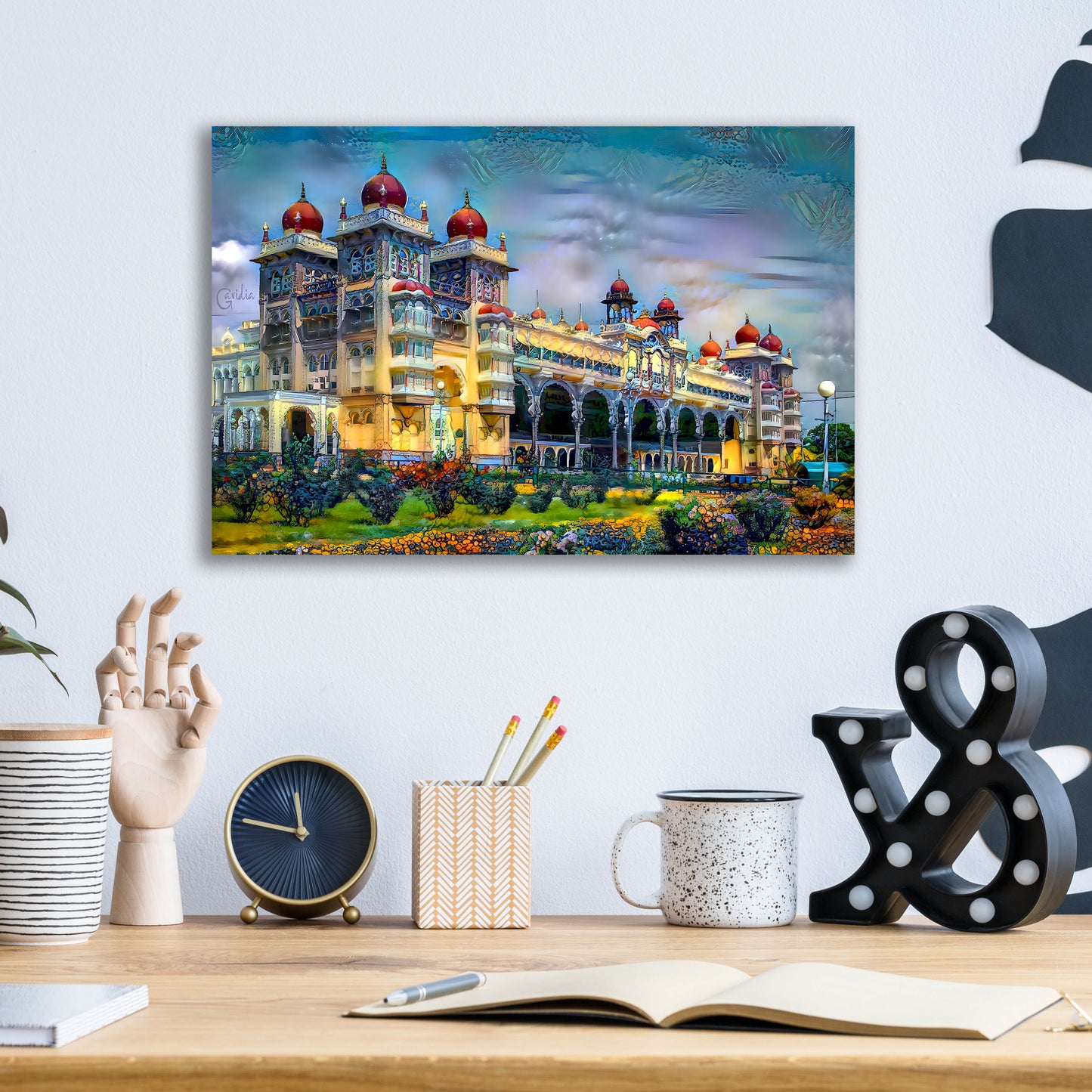 Epic Art 'Mysore India Royal Palace' by Pedro Gavidia, Acrylic Glass Wall Art,16x12