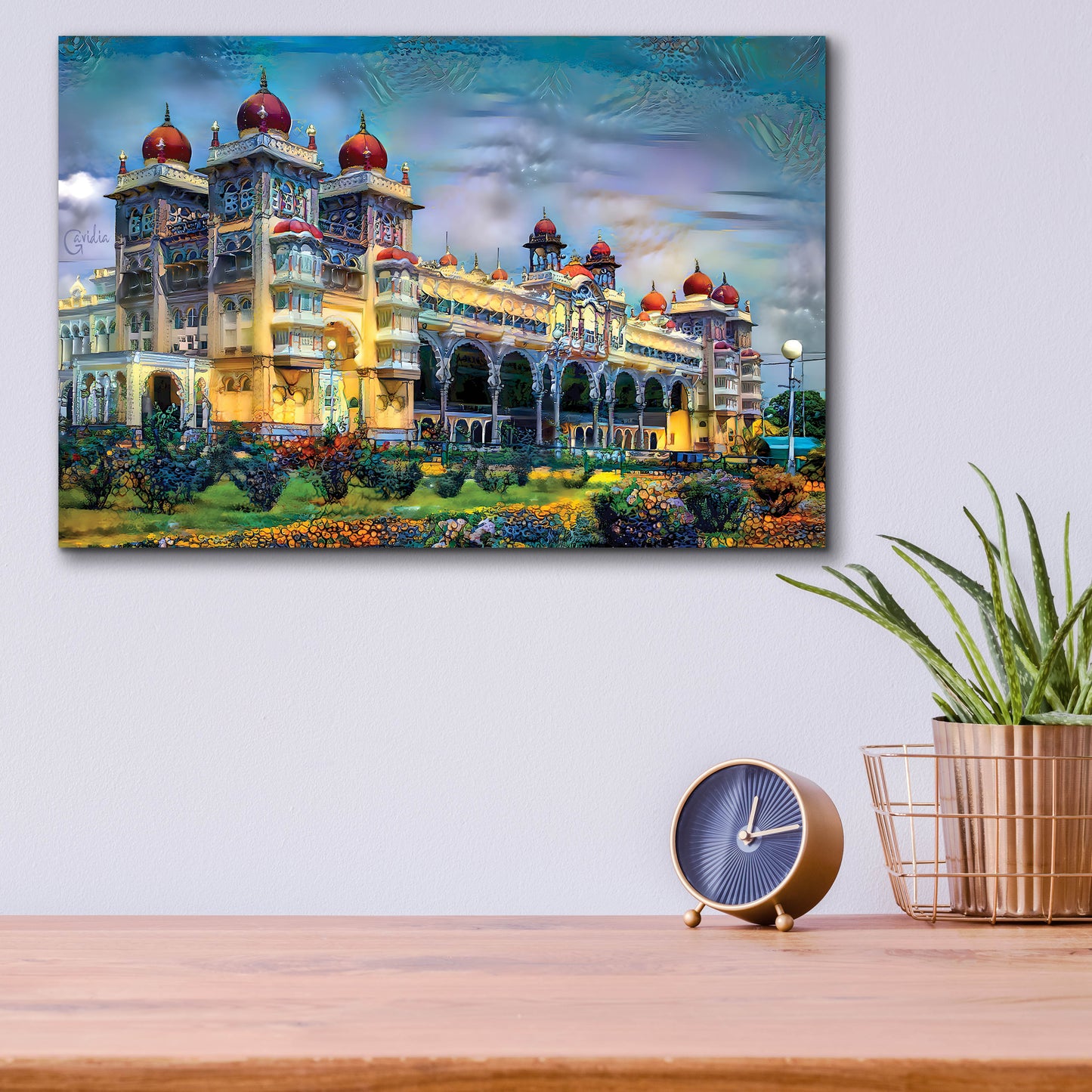 Epic Art 'Mysore India Royal Palace' by Pedro Gavidia, Acrylic Glass Wall Art,16x12