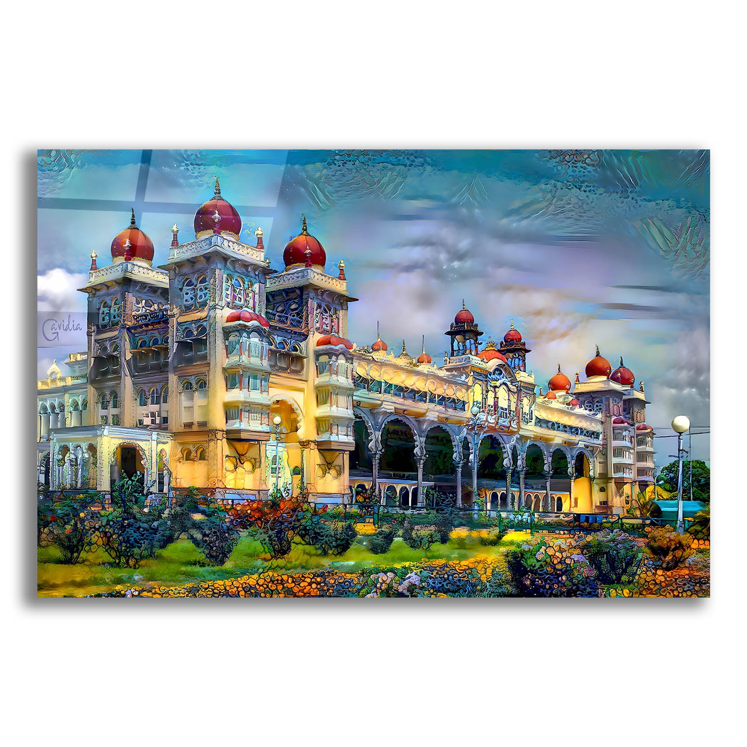 Epic Art 'Mysore India Royal Palace' by Pedro Gavidia, Acrylic Glass Wall Art,16x12