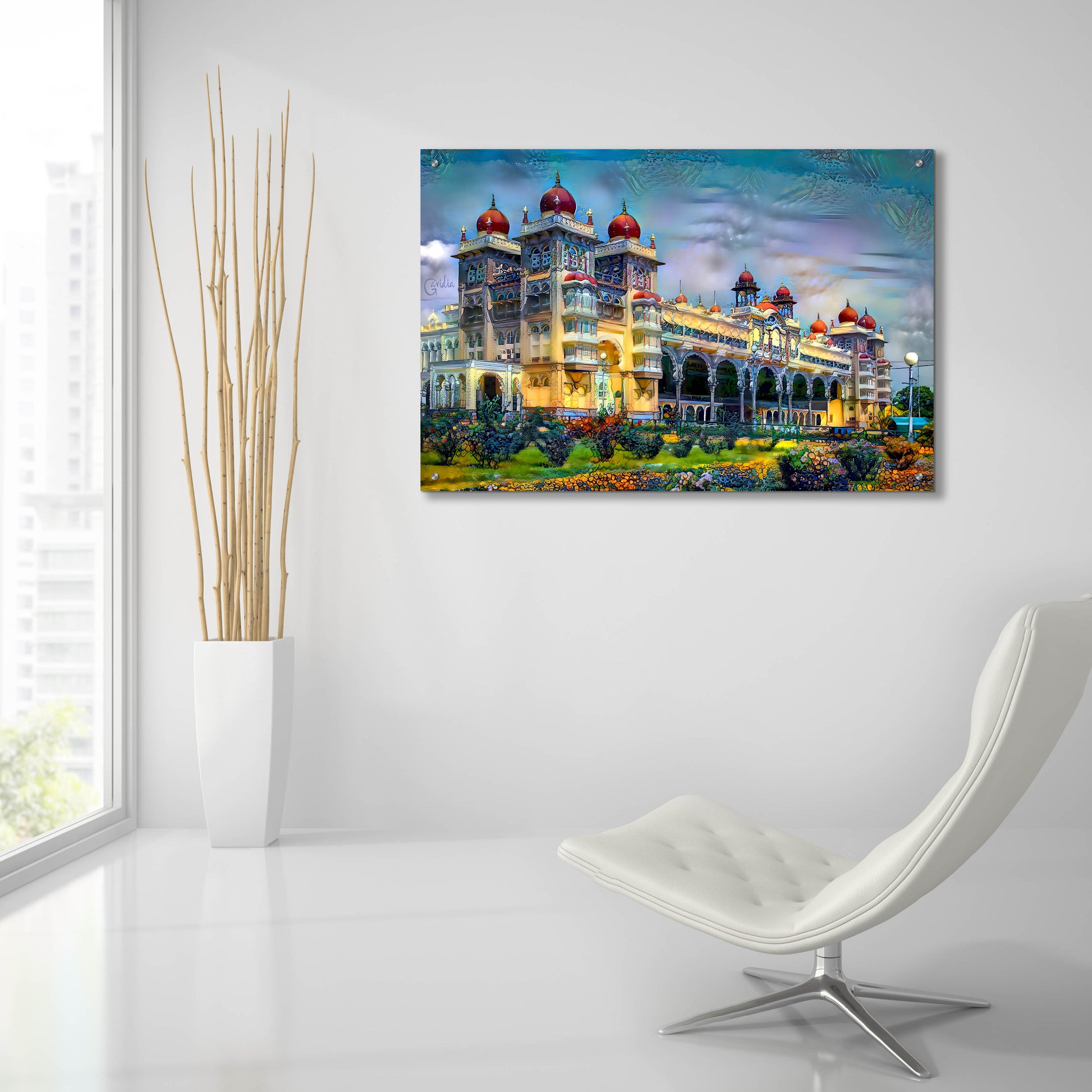 Epic Art 'Mysore India Royal Palace' by Pedro Gavidia, Acrylic Glass Wall Art,36x24