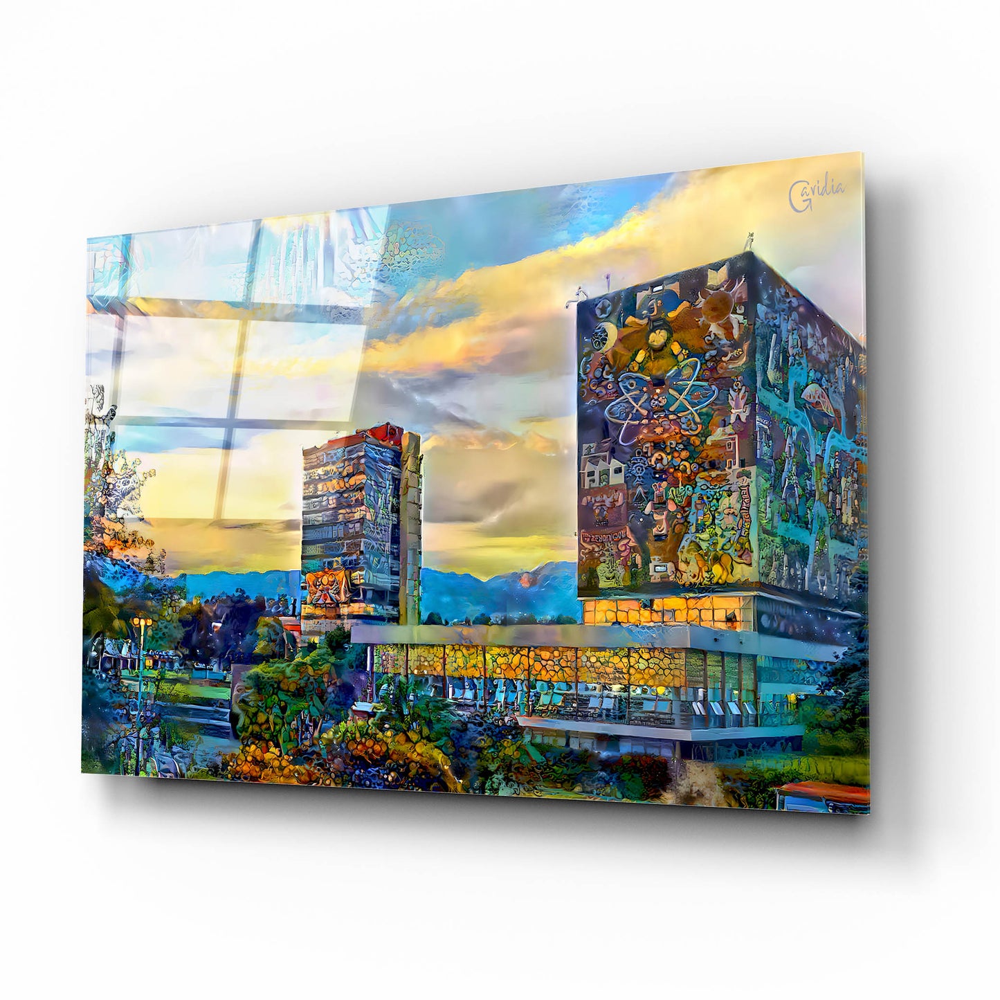 Epic Art 'Mexico City University City' by Pedro Gavidia, Acrylic Glass Wall Art,16x12