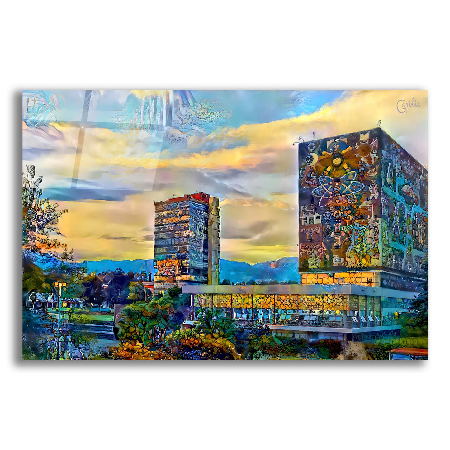 Epic Art 'Mexico City University City' by Pedro Gavidia, Acrylic Glass Wall Art,24x16