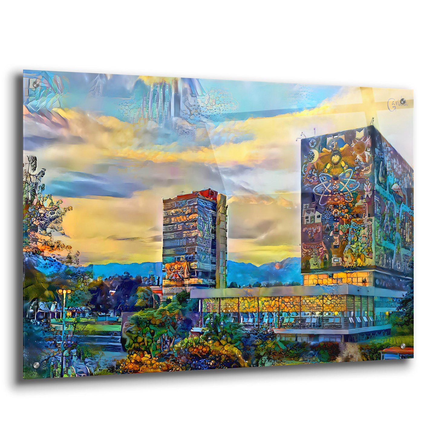 Epic Art 'Mexico City University City' by Pedro Gavidia, Acrylic Glass Wall Art,36x24