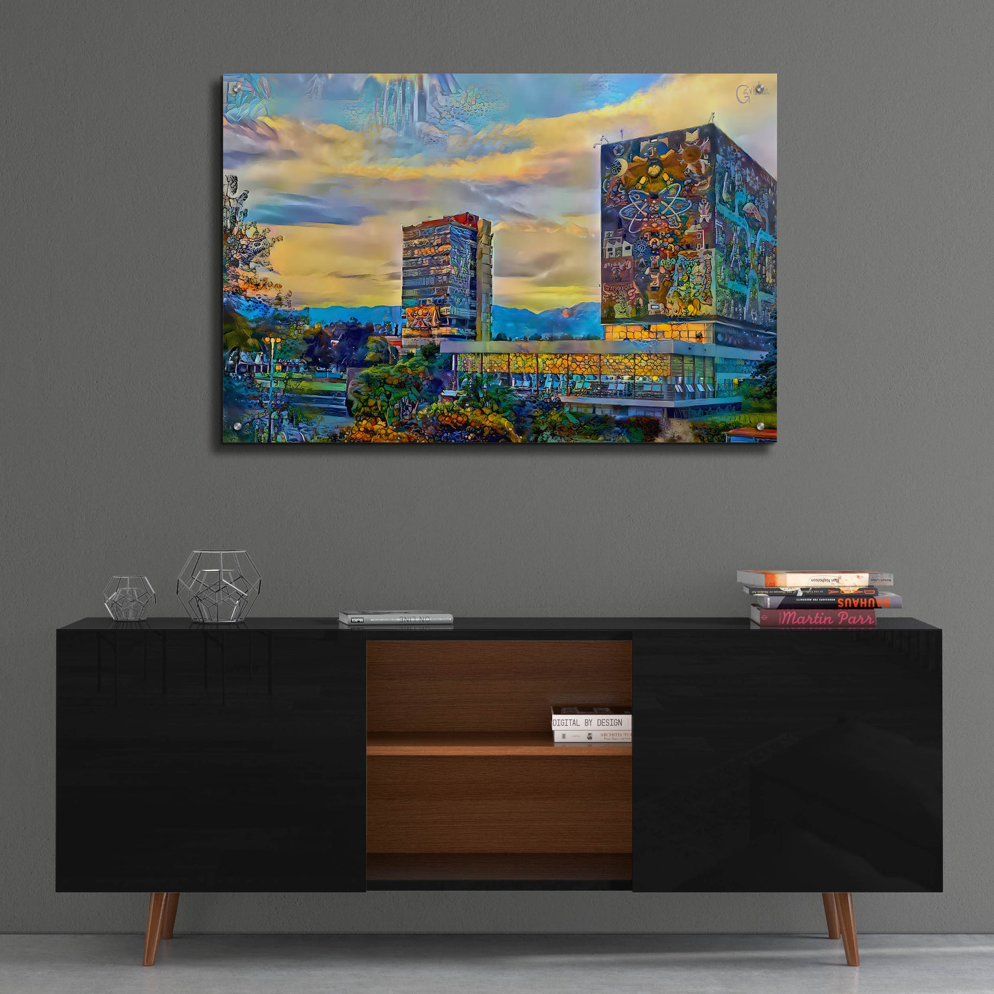 Epic Art 'Mexico City University City' by Pedro Gavidia, Acrylic Glass Wall Art,36x24