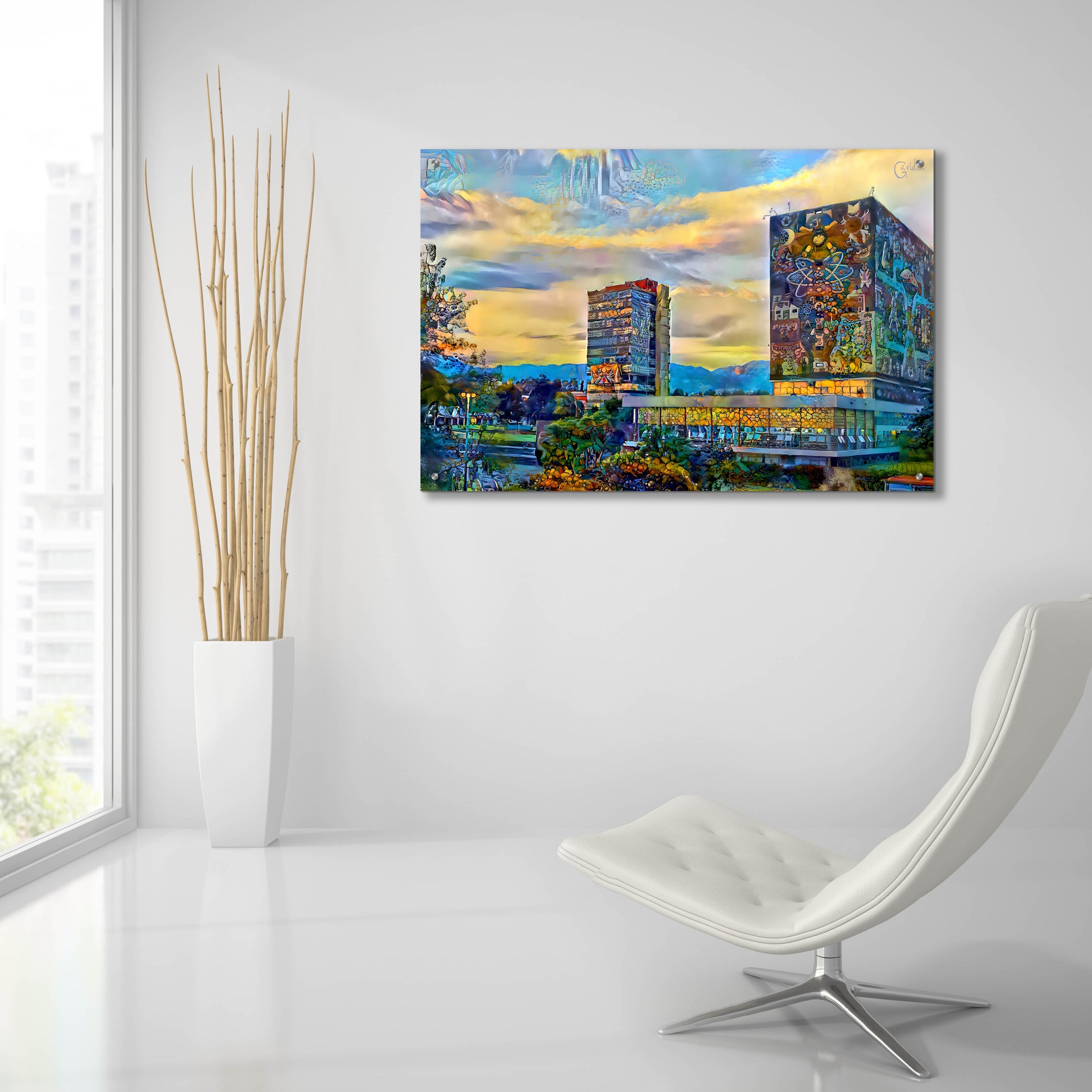 Epic Art 'Mexico City University City' by Pedro Gavidia, Acrylic Glass Wall Art,36x24