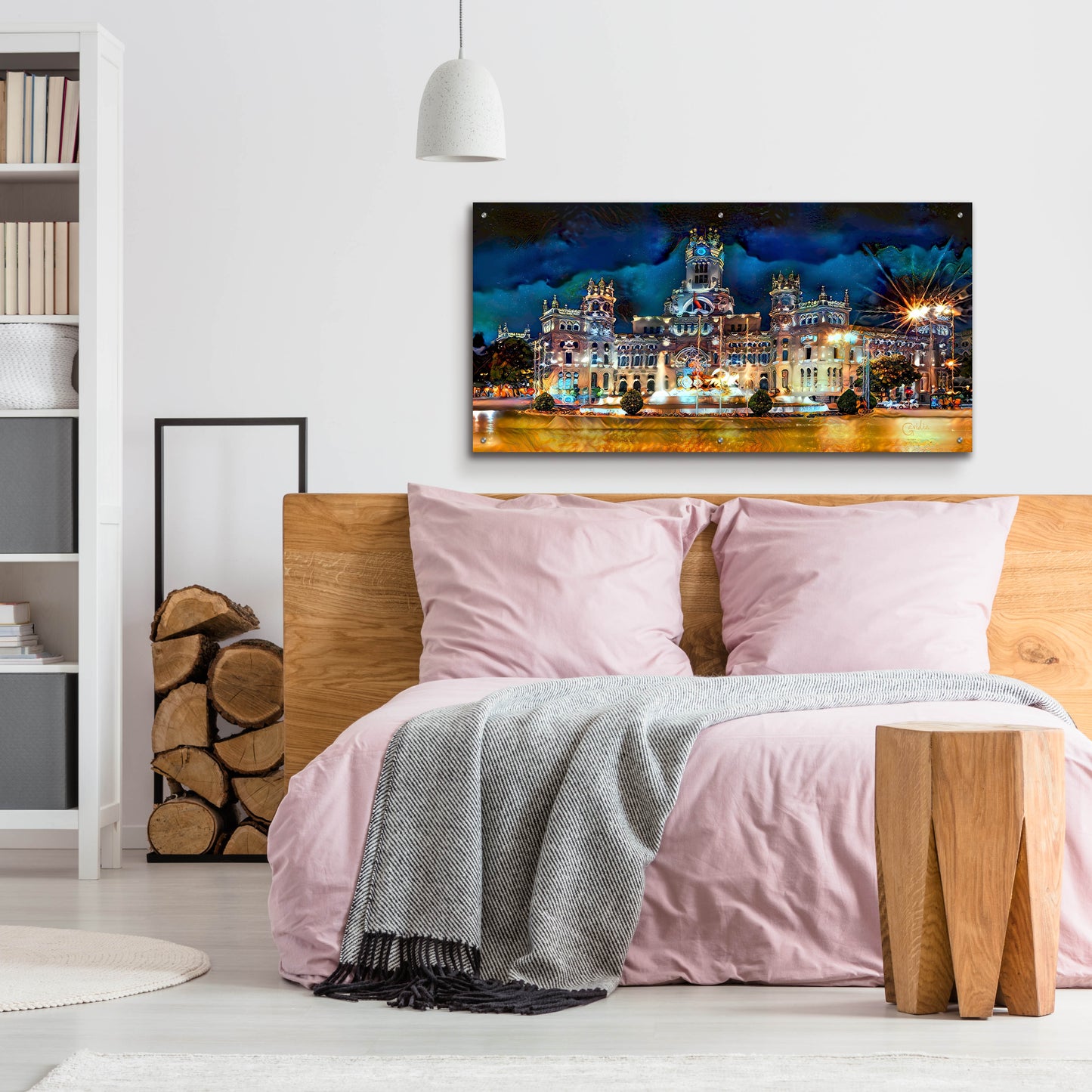 Epic Art 'Madrid Spain Cibeles Palace' by Pedro Gavidia, Acrylic Glass Wall Art,48x24