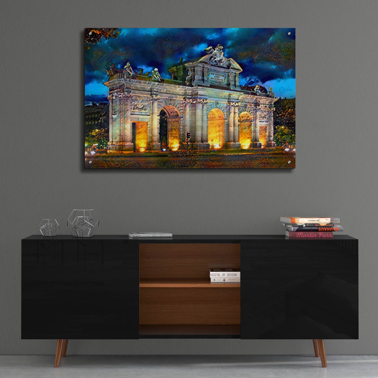 Epic Art 'Madrid Spain Alcala Gate' by Pedro Gavidia, Acrylic Glass Wall Art,36x24