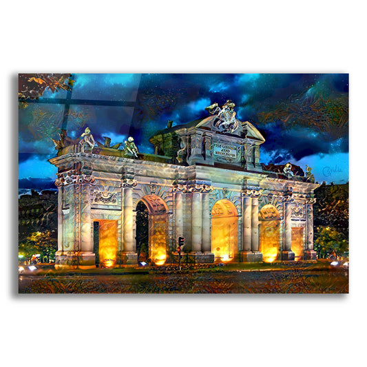 Epic Art 'Madrid Spain Alcala Gate' by Pedro Gavidia, Acrylic Glass Wall Art