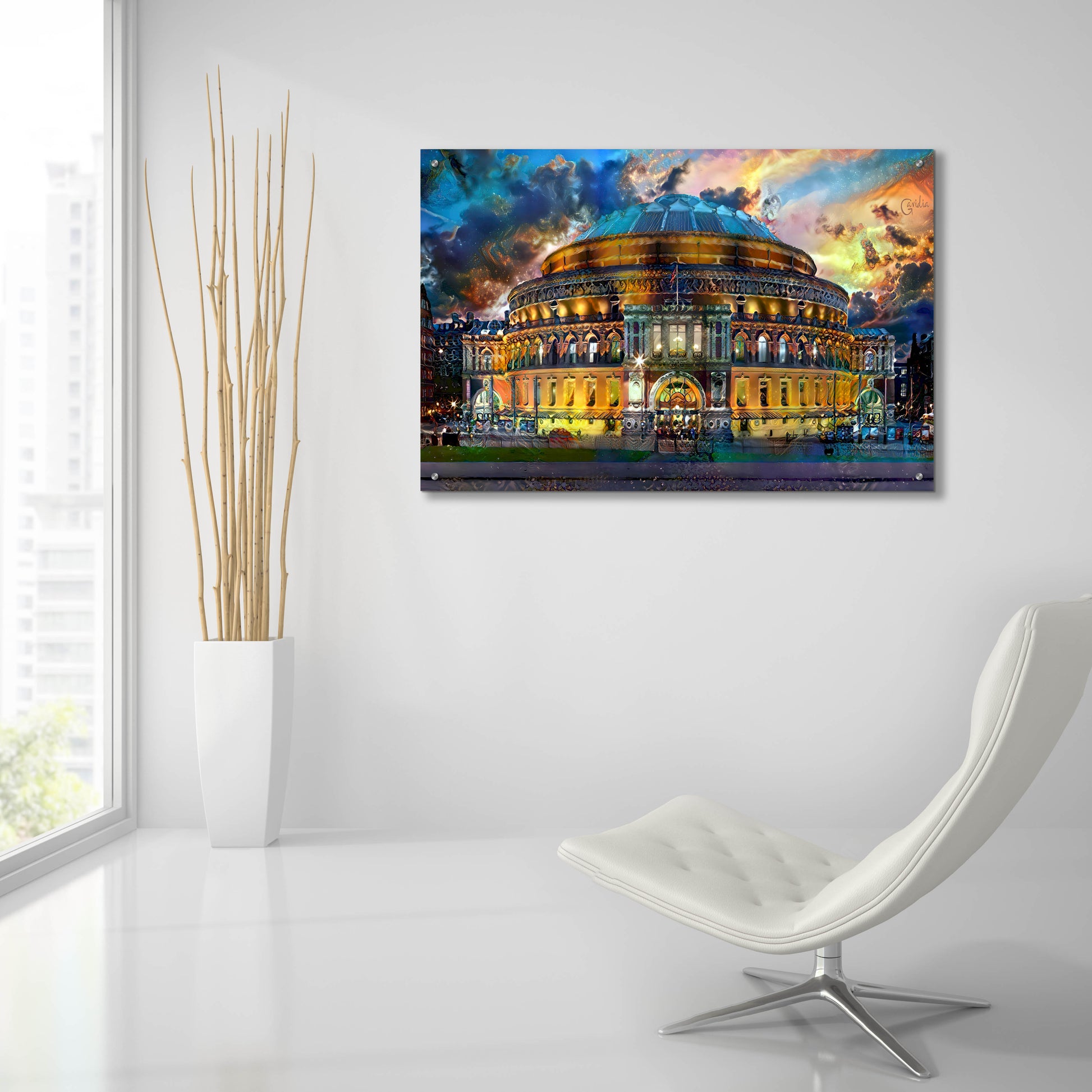 Epic Art 'London England Royal Albert Hall' by Pedro Gavidia, Acrylic Glass Wall Art,36x24