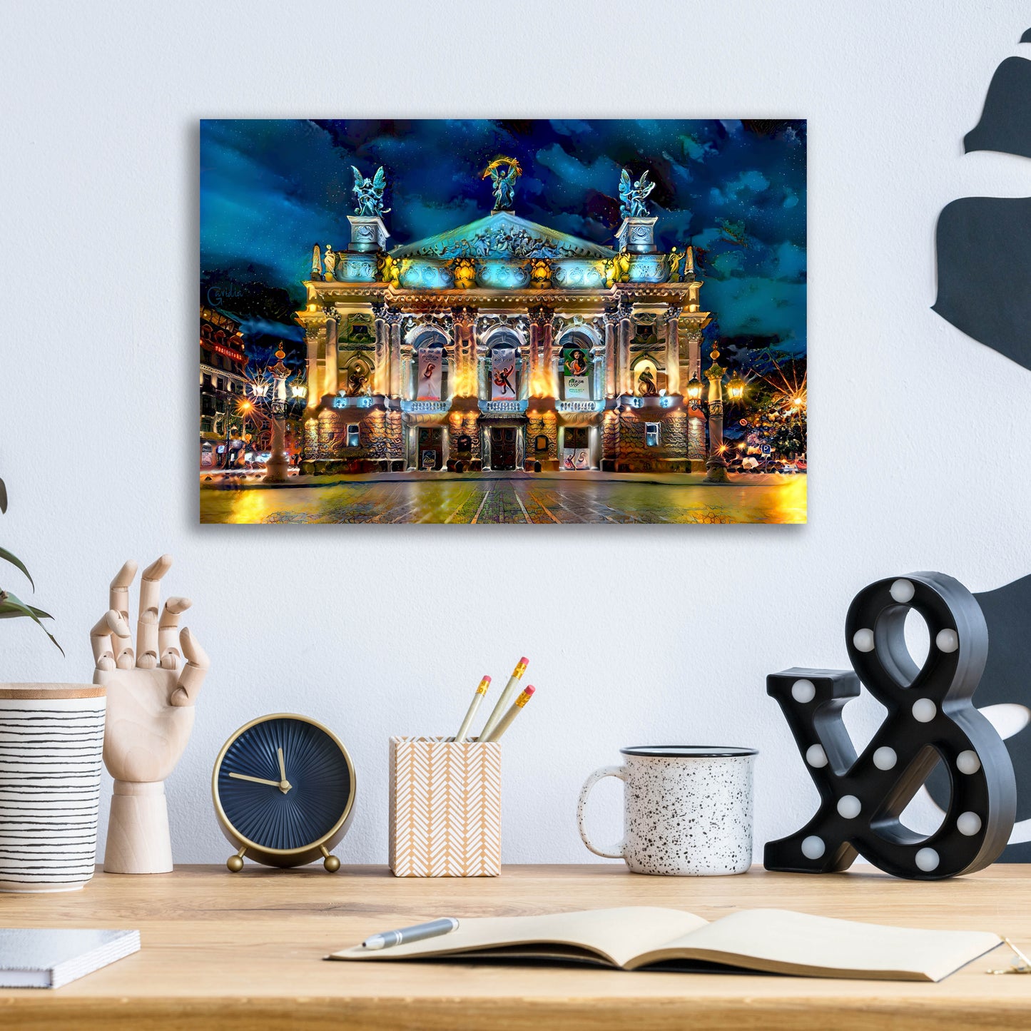 Epic Art 'Leopolis Ukraine Opera' by Pedro Gavidia, Acrylic Glass Wall Art,16x12