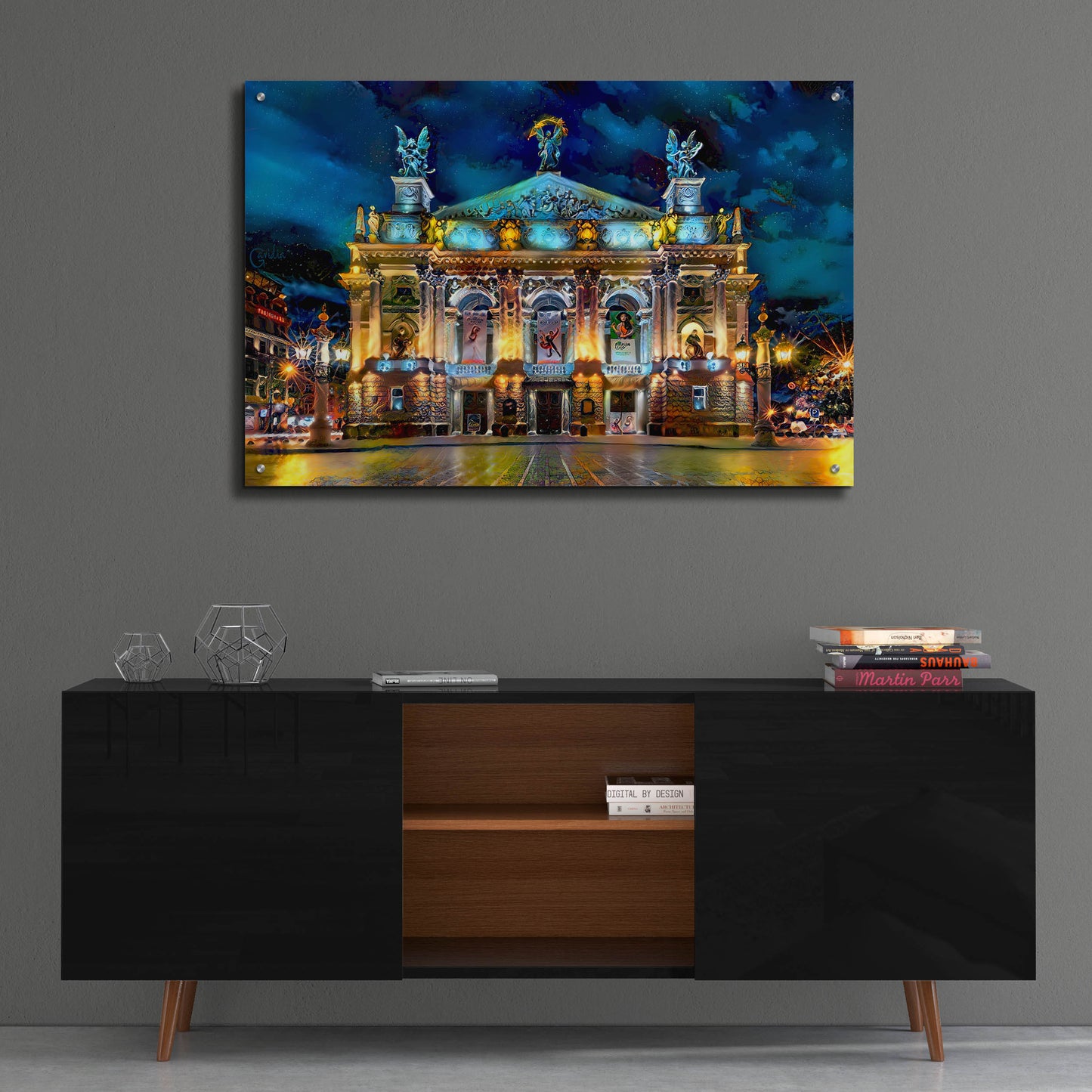 Epic Art 'Leopolis Ukraine Opera' by Pedro Gavidia, Acrylic Glass Wall Art,36x24