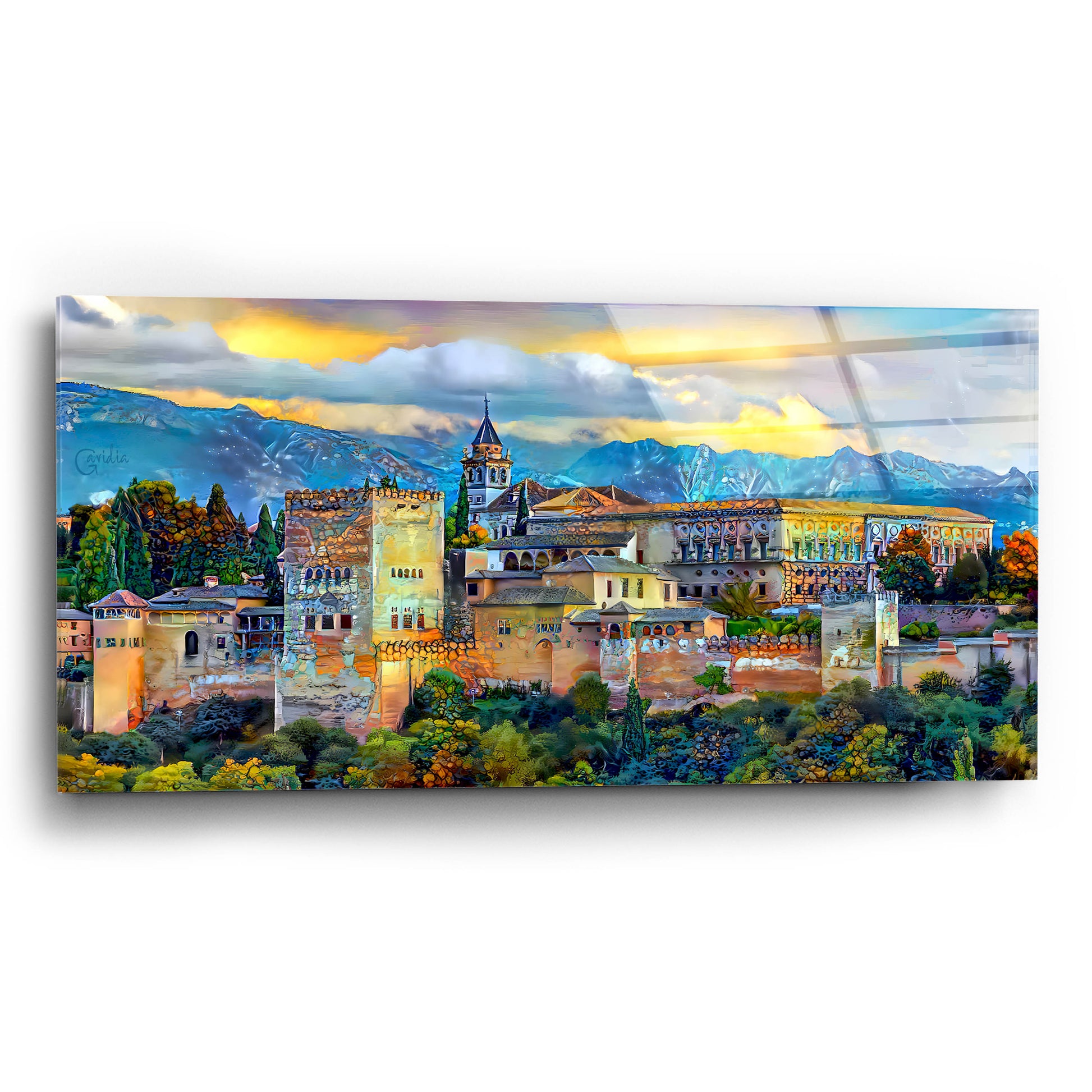 Epic Art 'Granada Spain La Alhambra' by Pedro Gavidia, Acrylic Glass Wall Art,24x12