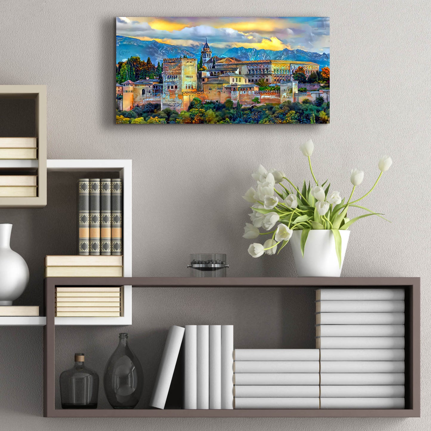 Epic Art 'Granada Spain La Alhambra' by Pedro Gavidia, Acrylic Glass Wall Art,24x12