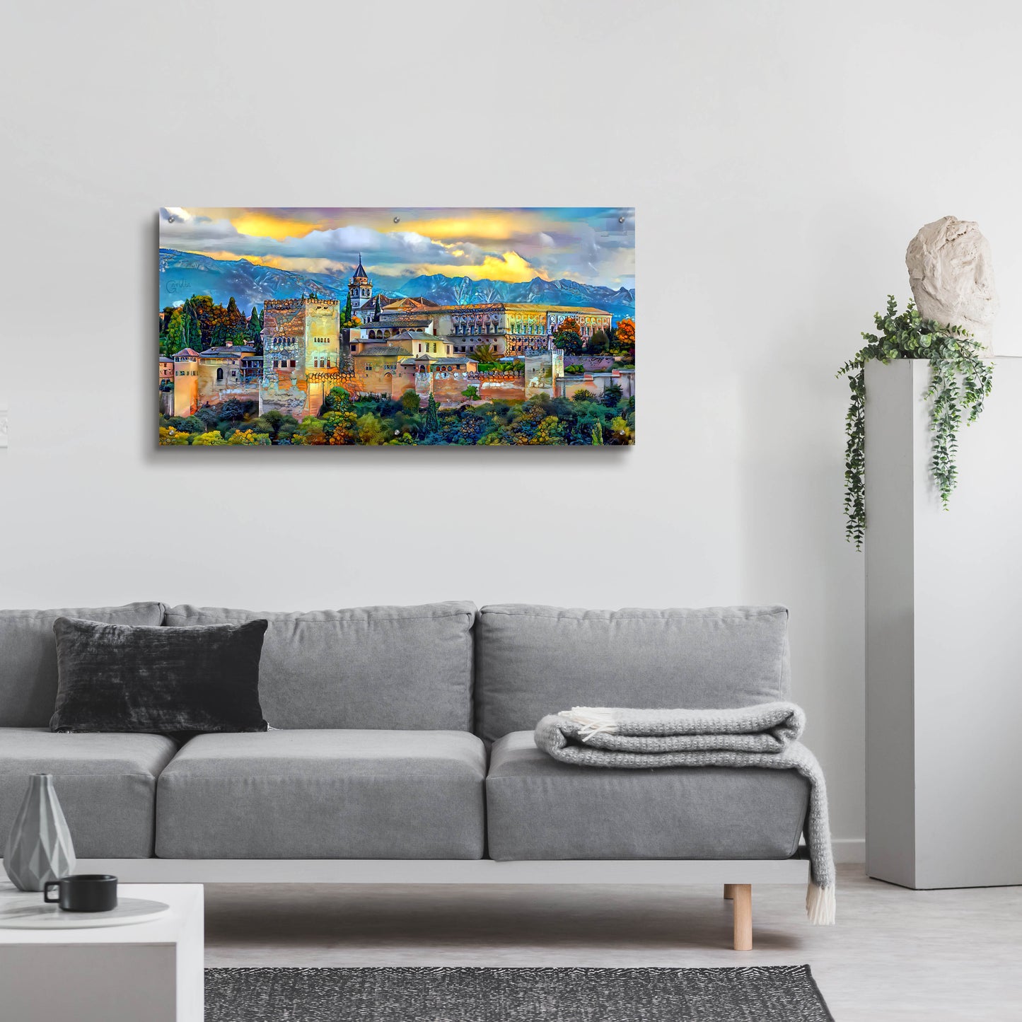 Epic Art 'Granada Spain La Alhambra' by Pedro Gavidia, Acrylic Glass Wall Art,48x24