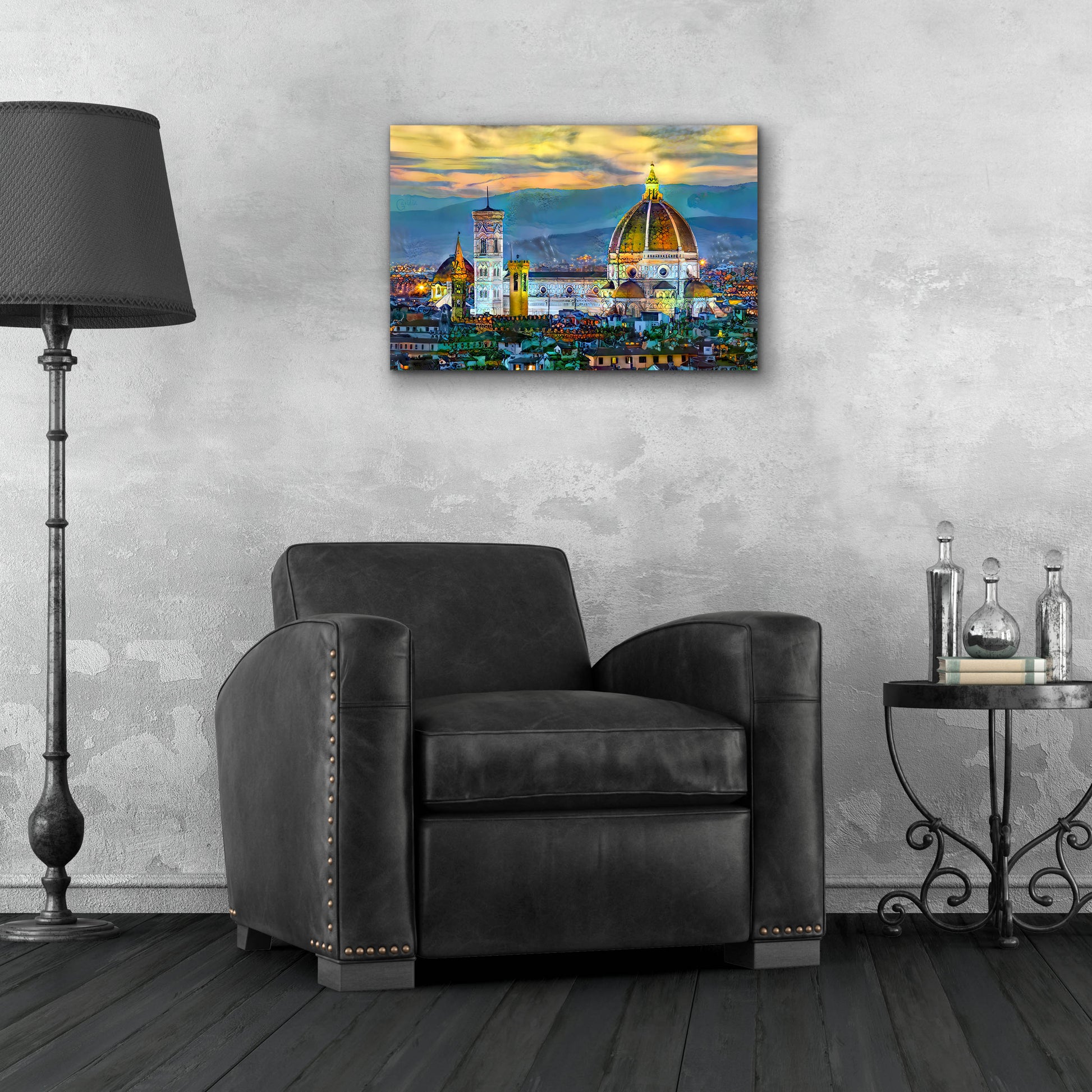 Epic Art 'Florence Italy Duomo Sunset' by Pedro Gavidia, Acrylic Glass Wall Art,24x16