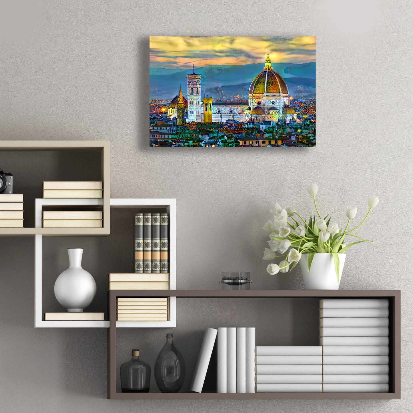 Epic Art 'Florence Italy Duomo Sunset' by Pedro Gavidia, Acrylic Glass Wall Art,24x16