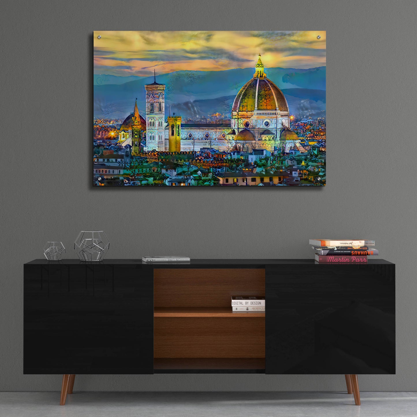 Epic Art 'Florence Italy Duomo Sunset' by Pedro Gavidia, Acrylic Glass Wall Art,36x24