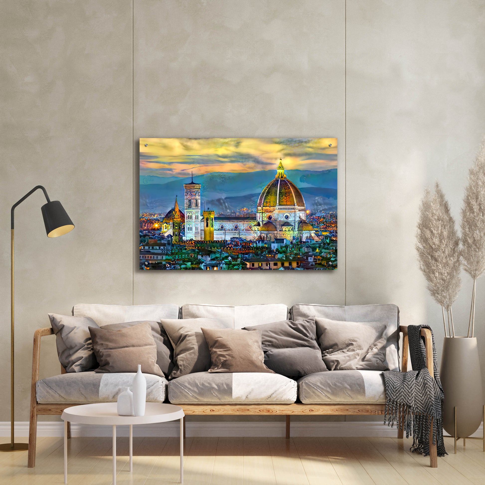 Epic Art 'Florence Italy Duomo Sunset' by Pedro Gavidia, Acrylic Glass Wall Art,36x24