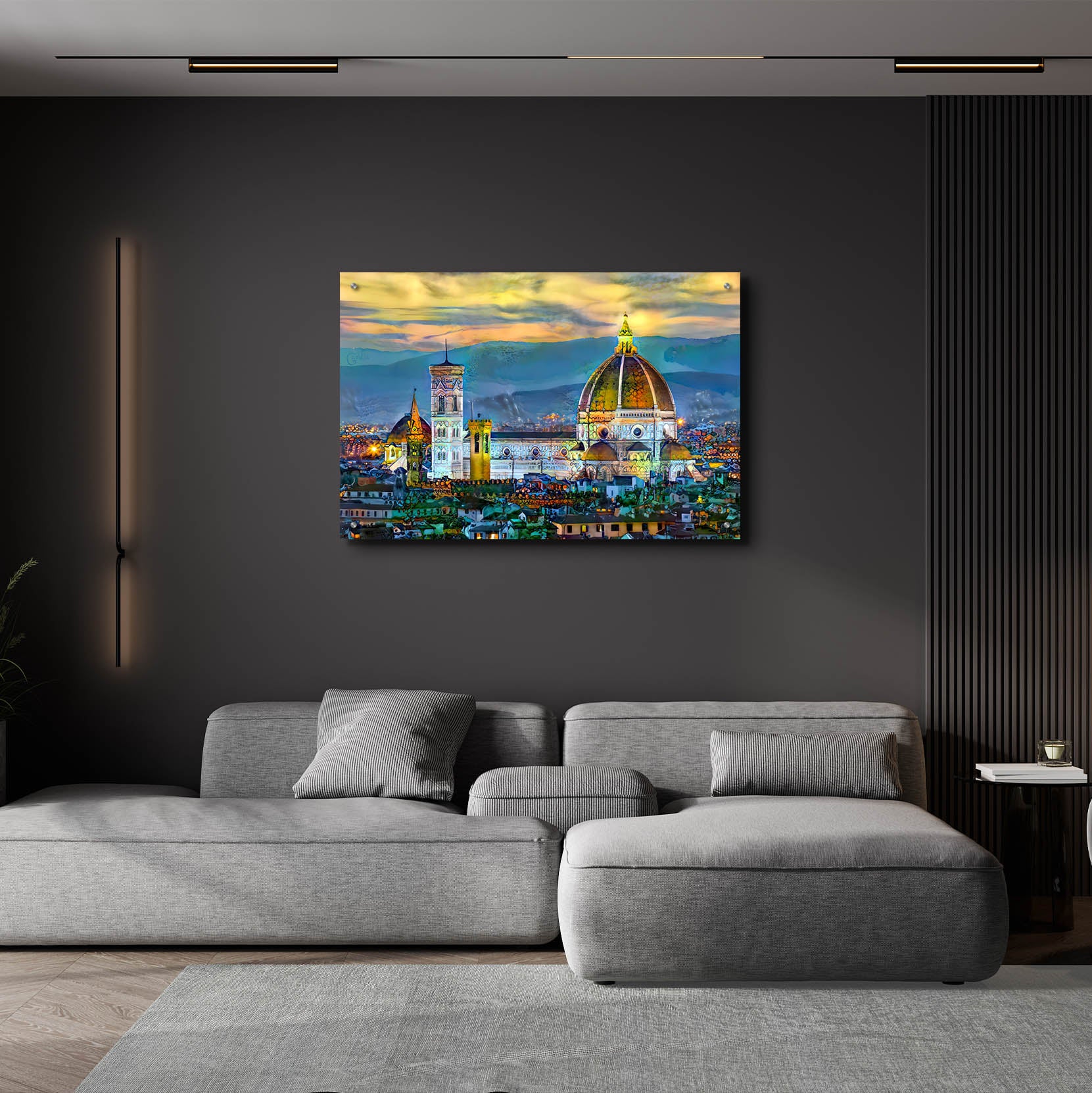 Epic Art 'Florence Italy Duomo Sunset' by Pedro Gavidia, Acrylic Glass Wall Art,36x24