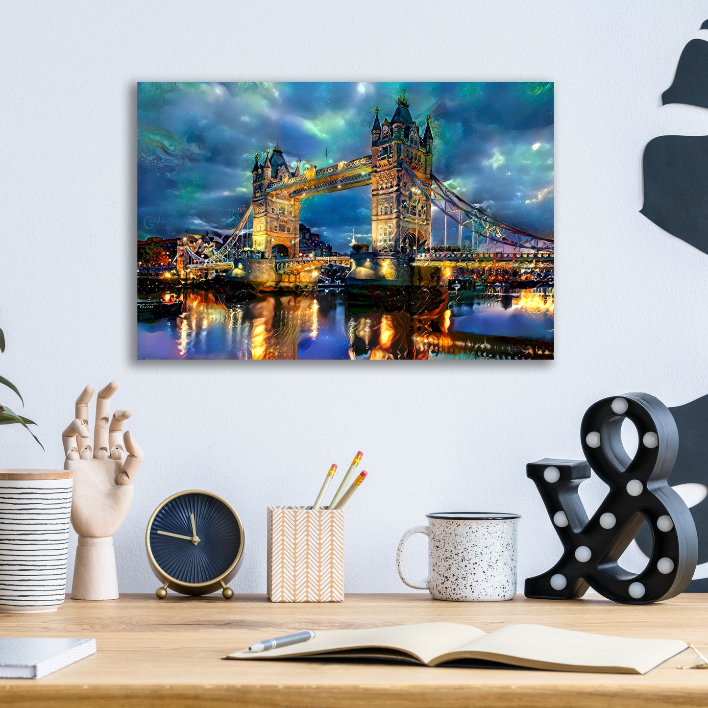 Epic Art 'England London Bridge' by Pedro Gavidia, Acrylic Glass Wall Art,16x12