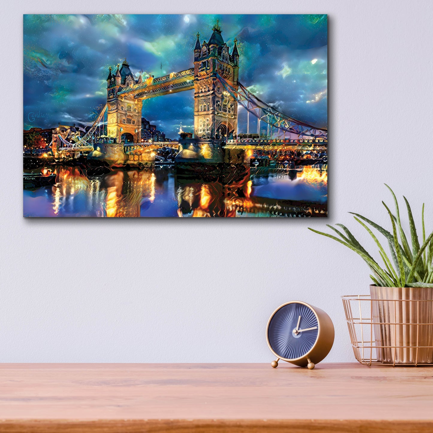 Epic Art 'England London Bridge' by Pedro Gavidia, Acrylic Glass Wall Art,16x12