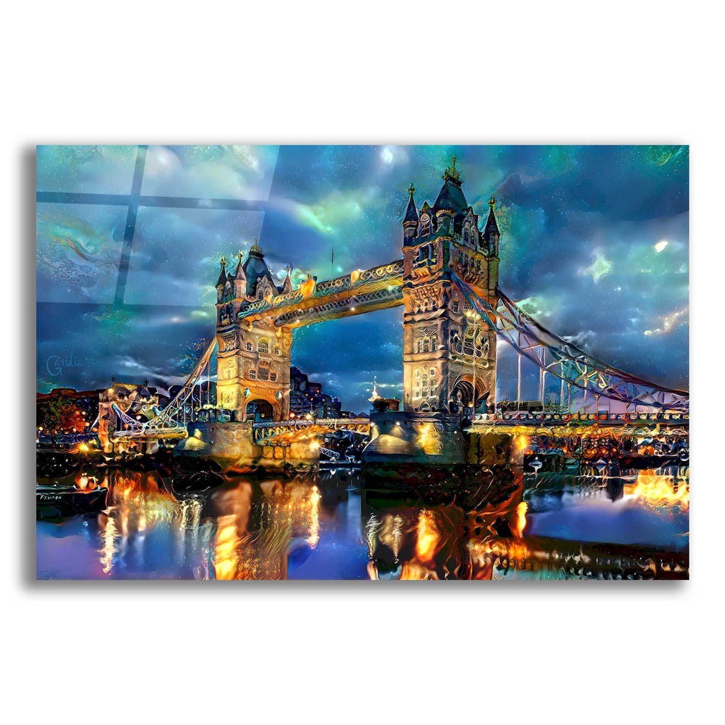 Epic Art 'England London Bridge' by Pedro Gavidia, Acrylic Glass Wall Art,16x12