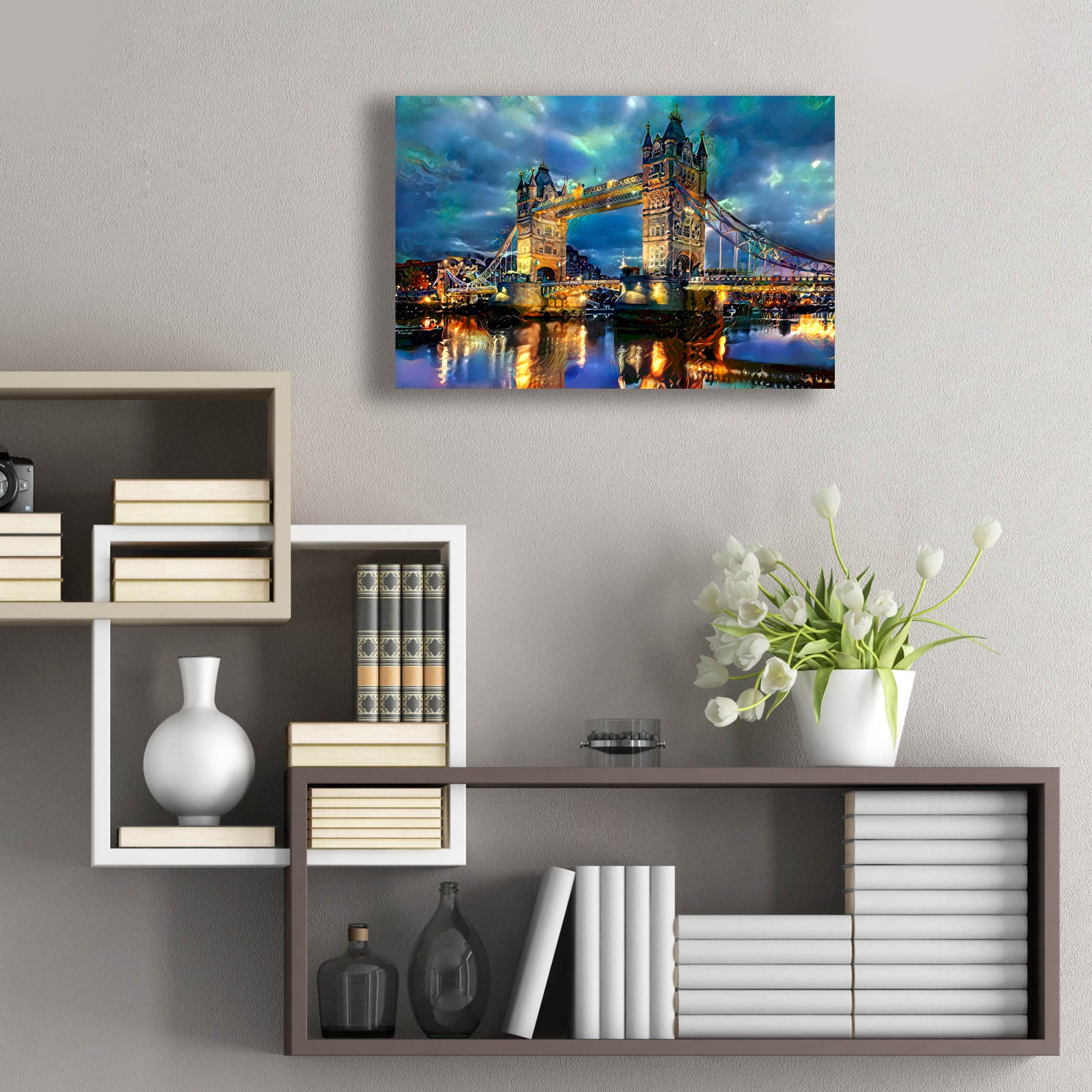 Epic Art 'England London Bridge' by Pedro Gavidia, Acrylic Glass Wall Art,24x16