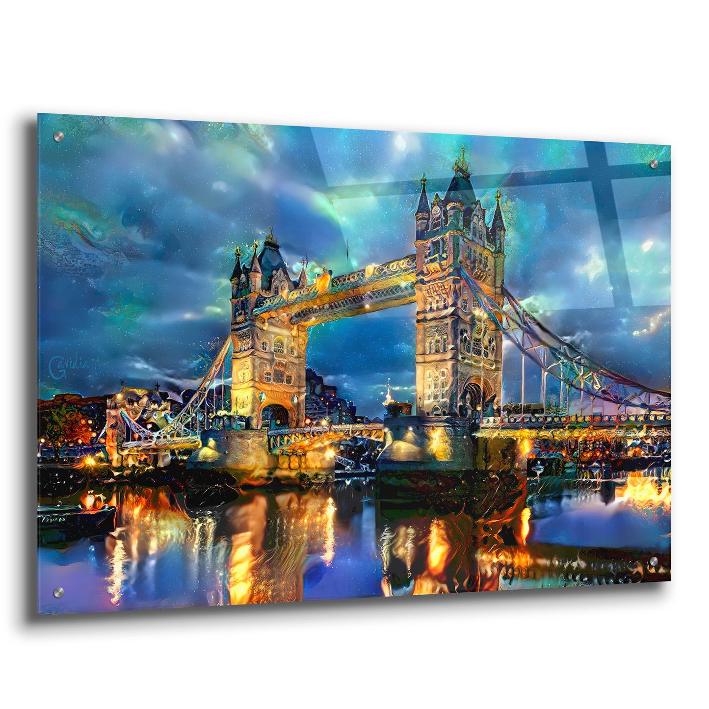 Epic Art 'England London Bridge' by Pedro Gavidia, Acrylic Glass Wall Art,36x24