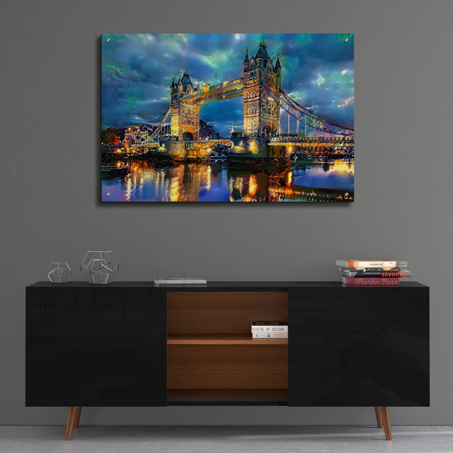 Epic Art 'England London Bridge' by Pedro Gavidia, Acrylic Glass Wall Art,36x24