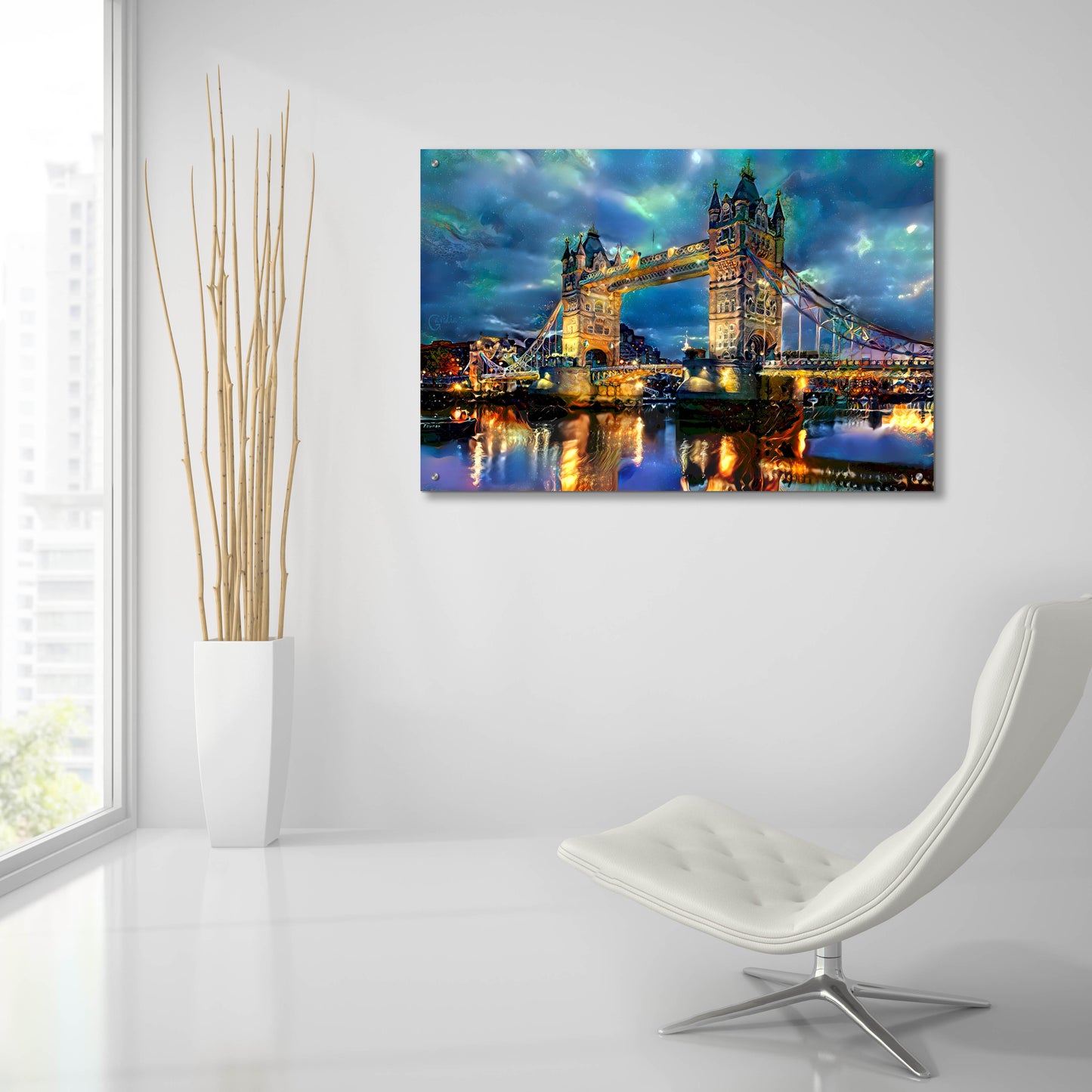 Epic Art 'England London Bridge' by Pedro Gavidia, Acrylic Glass Wall Art,36x24