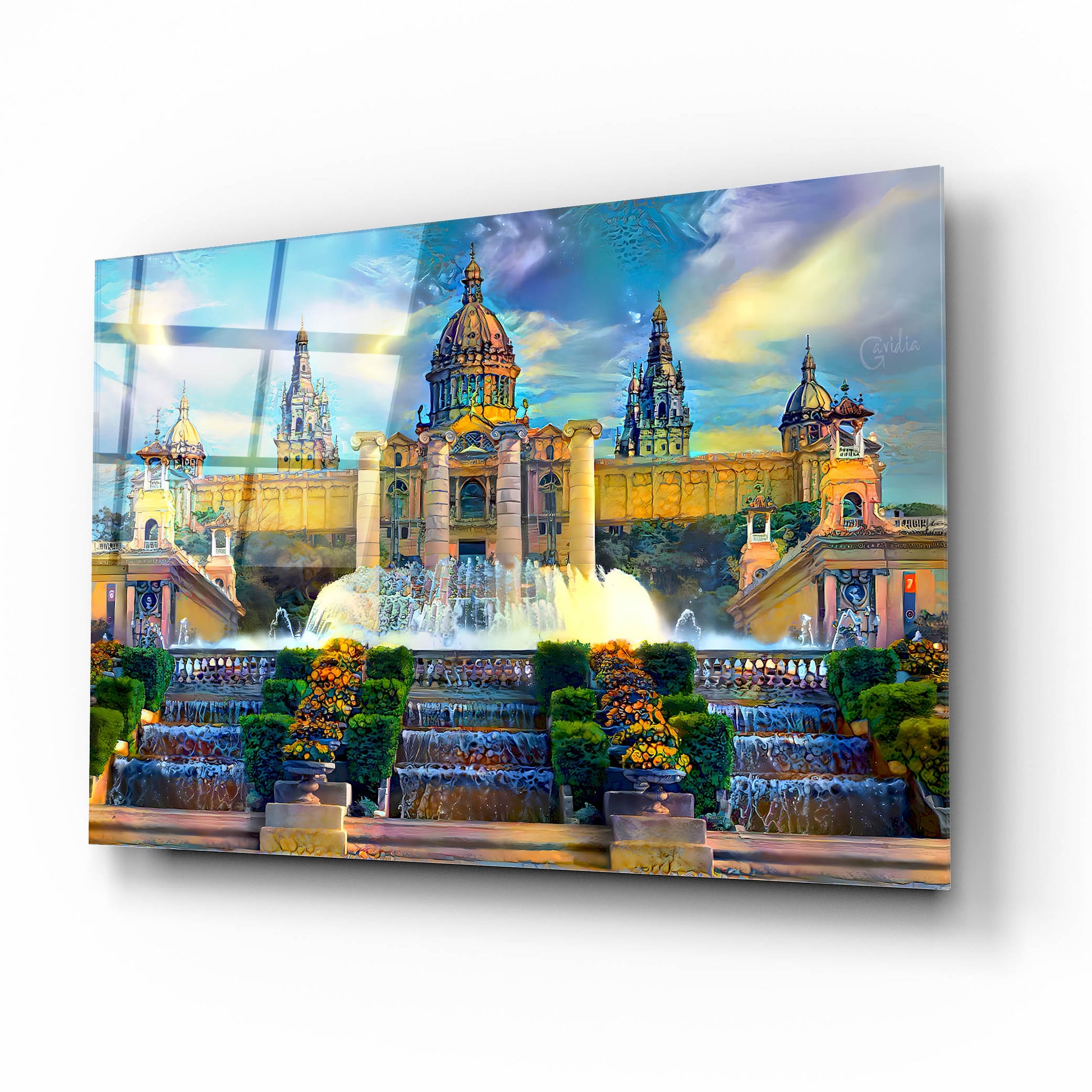 Epic Art 'Barcelona Spain Montjuic' by Pedro Gavidia, Acrylic Glass Wall Art,16x12