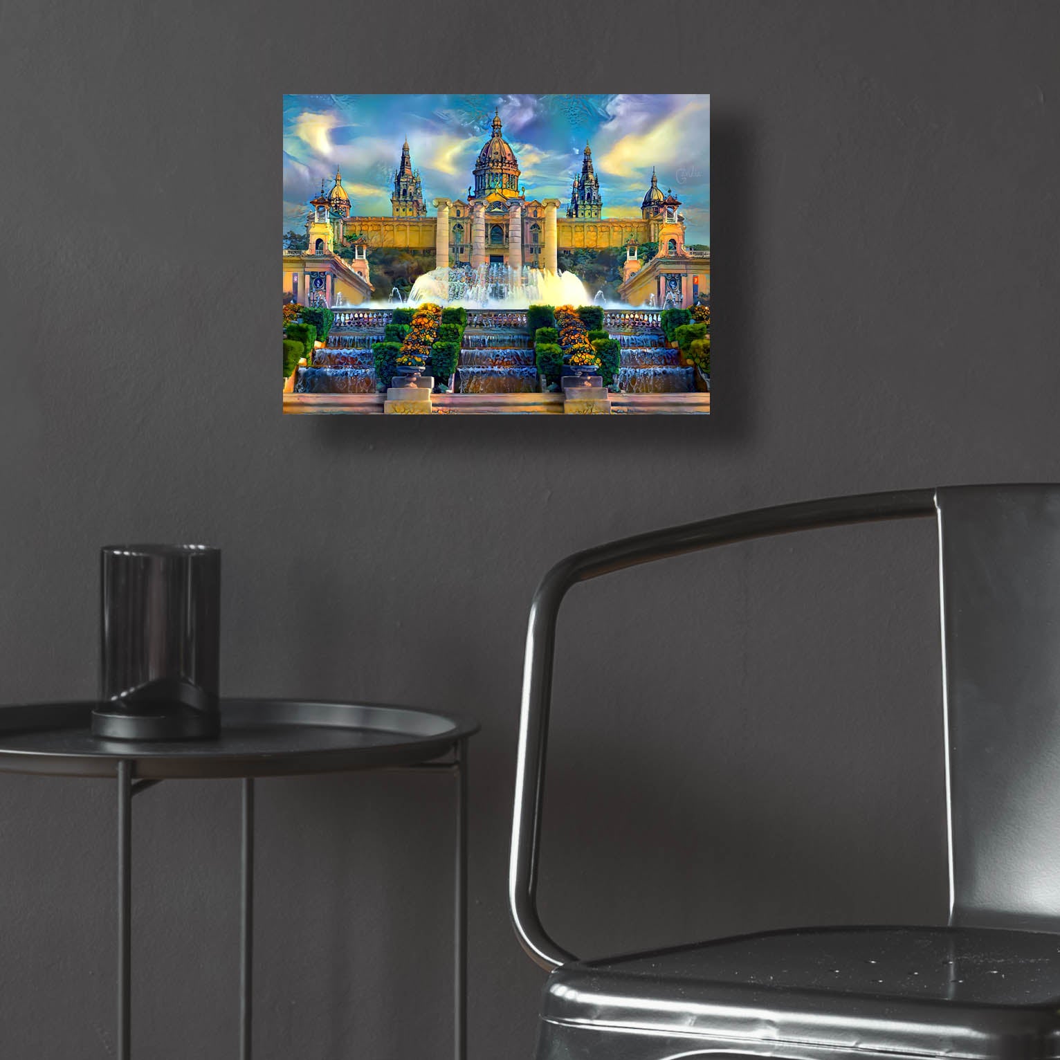 Epic Art 'Barcelona Spain Montjuic' by Pedro Gavidia, Acrylic Glass Wall Art,16x12