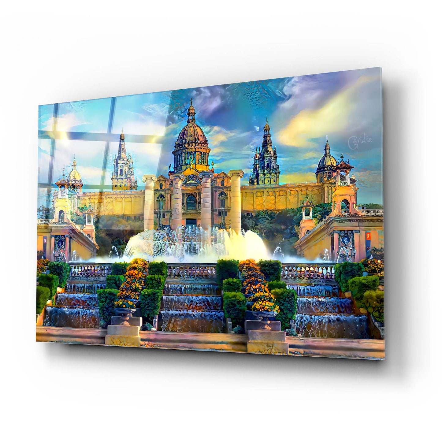 Epic Art 'Barcelona Spain Montjuic' by Pedro Gavidia, Acrylic Glass Wall Art,24x16