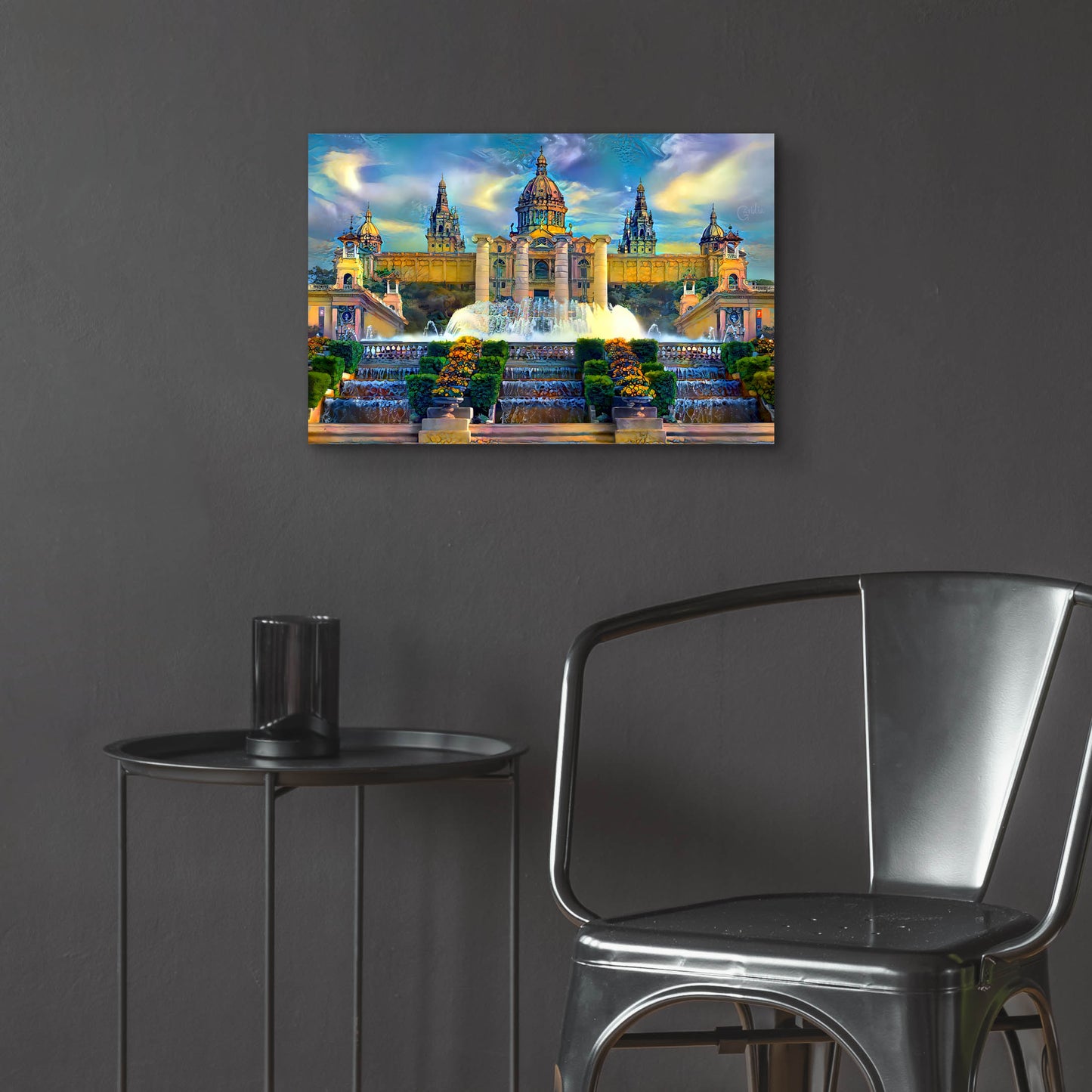 Epic Art 'Barcelona Spain Montjuic' by Pedro Gavidia, Acrylic Glass Wall Art,24x16