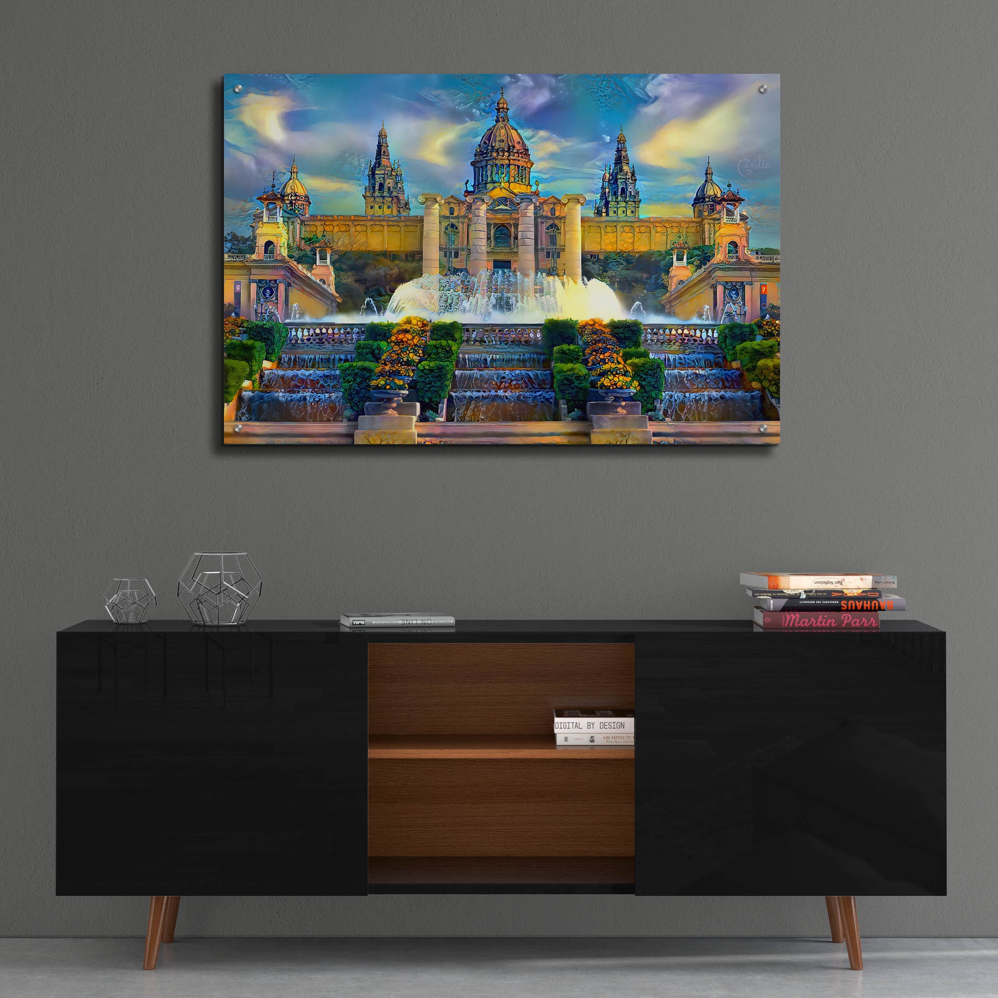 Epic Art 'Barcelona Spain Montjuic' by Pedro Gavidia, Acrylic Glass Wall Art,36x24