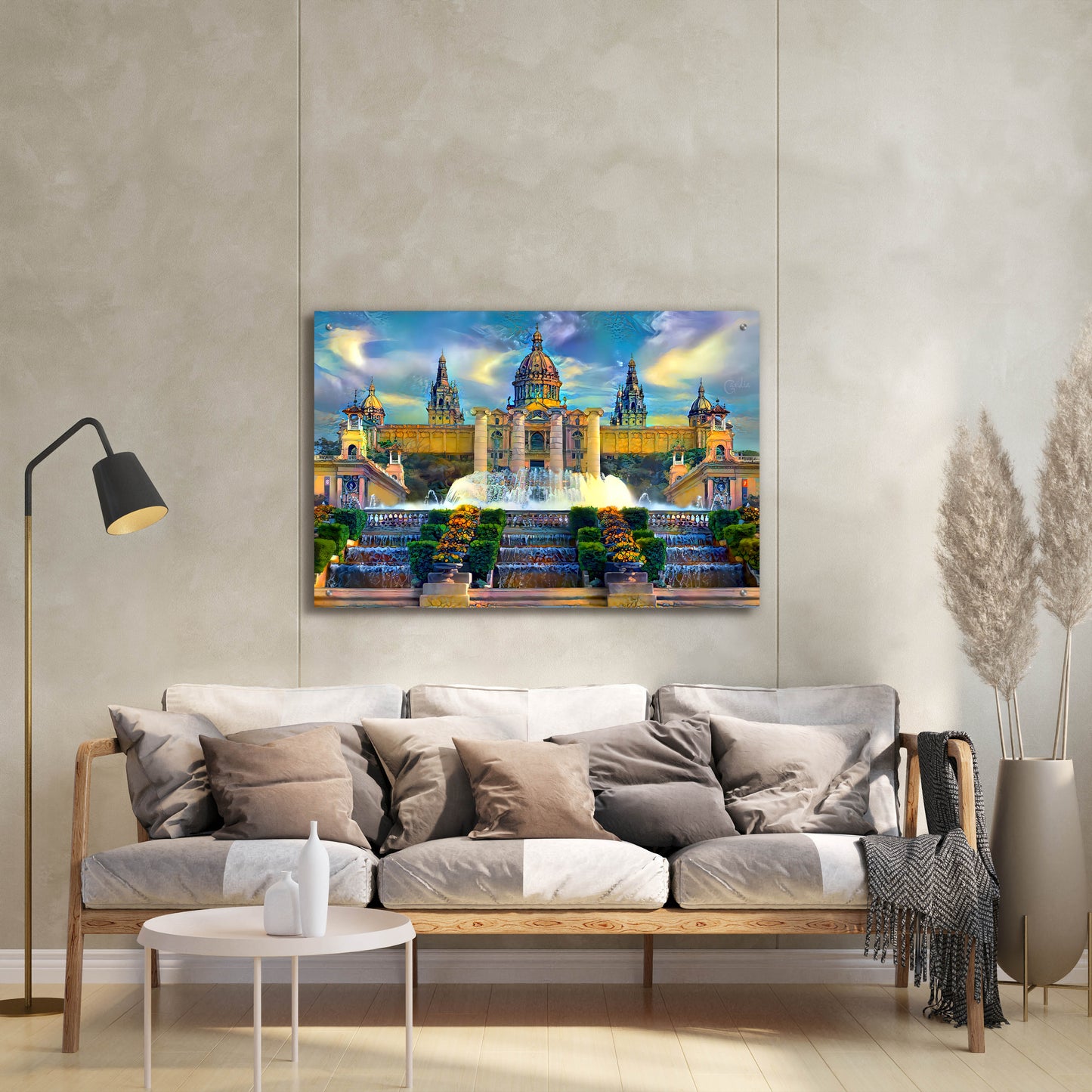 Epic Art 'Barcelona Spain Montjuic' by Pedro Gavidia, Acrylic Glass Wall Art,36x24