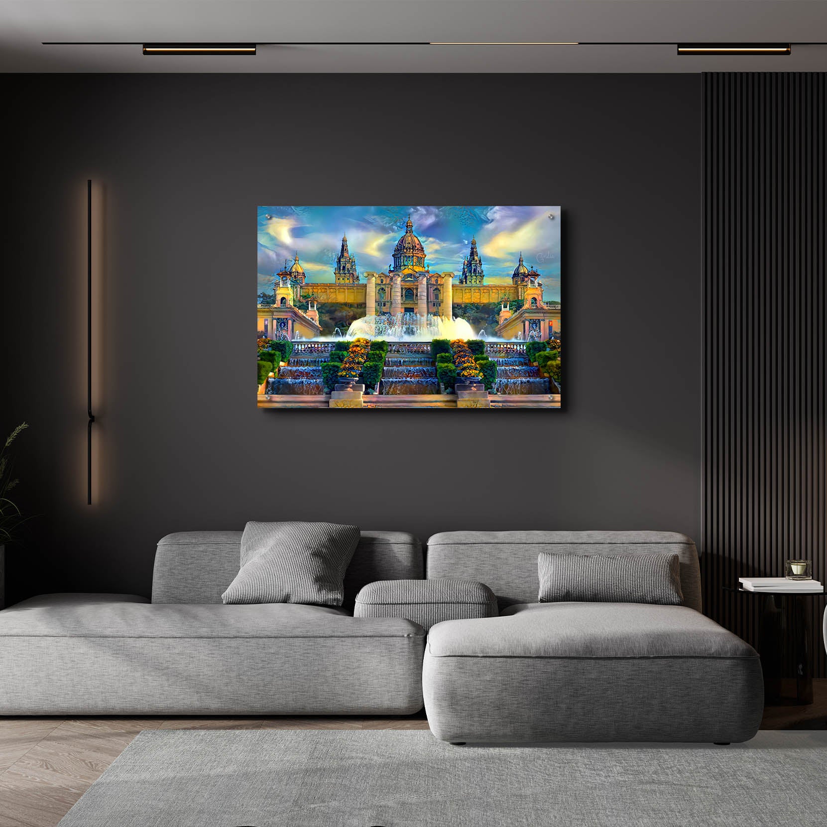 Epic Art 'Barcelona Spain Montjuic' by Pedro Gavidia, Acrylic Glass Wall Art,36x24