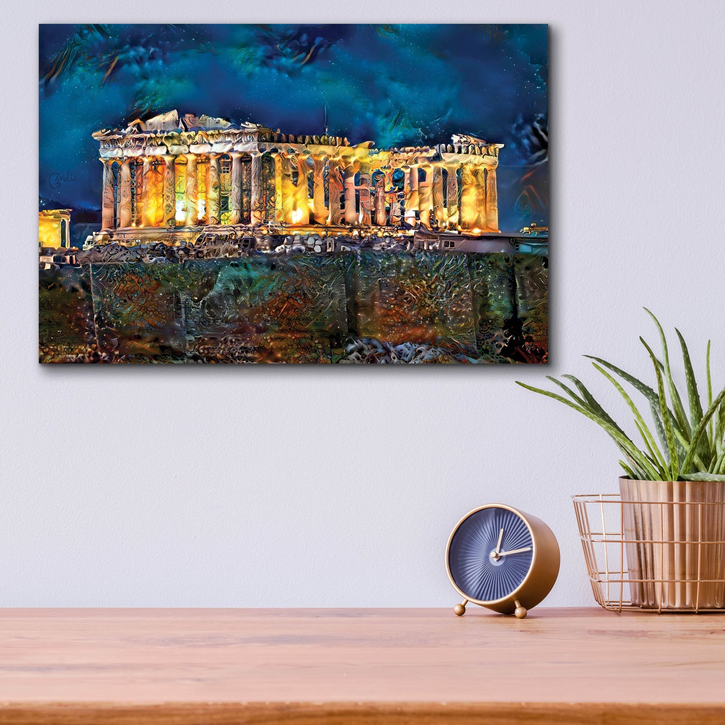 Epic Art 'Athens Greece Parthenon' by Pedro Gavidia, Acrylic Glass Wall Art,16x12