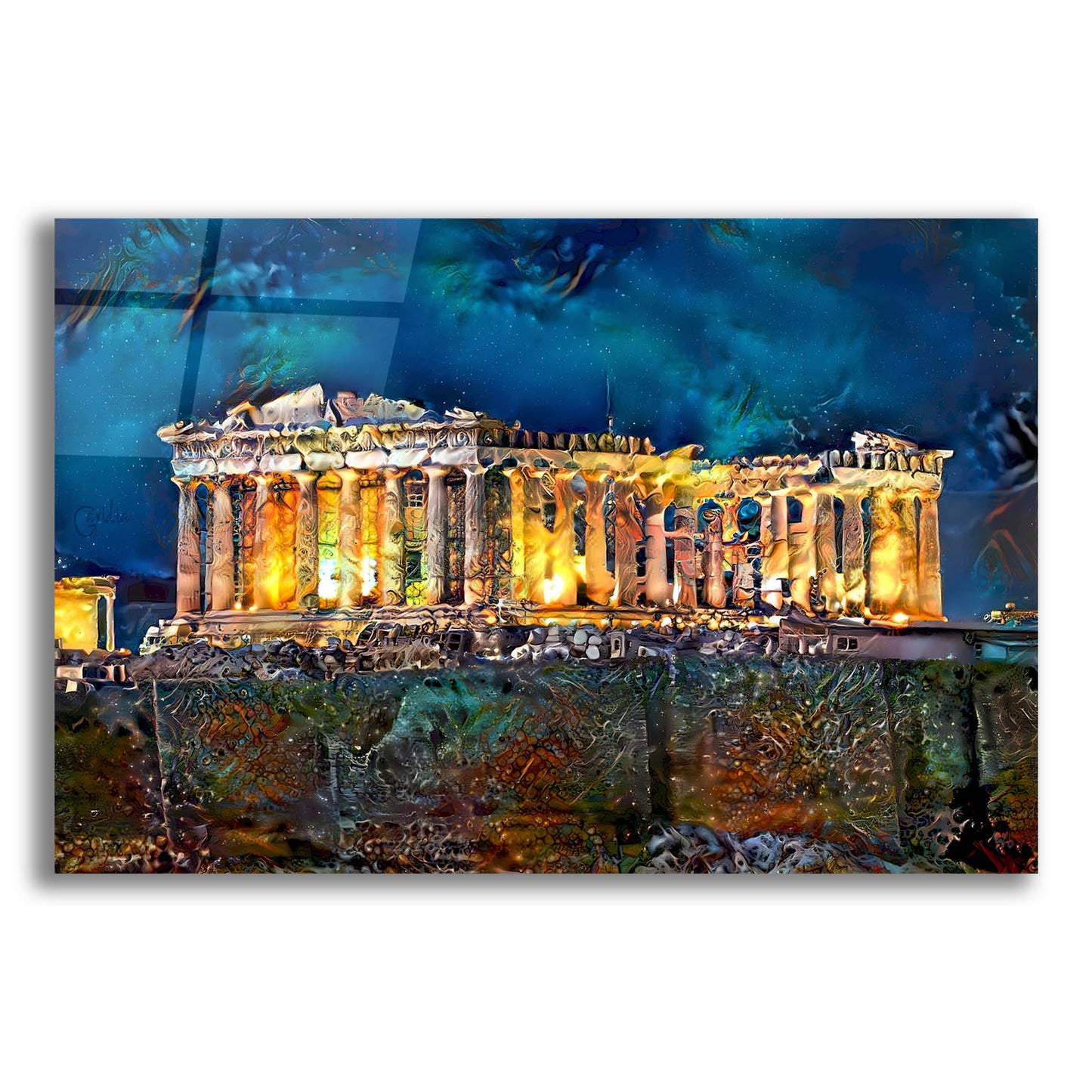 Epic Art 'Athens Greece Parthenon' by Pedro Gavidia, Acrylic Glass Wall Art,16x12