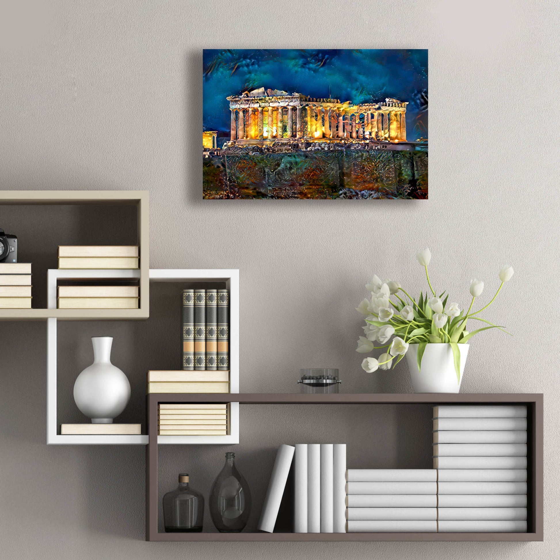 Epic Art 'Athens Greece Parthenon' by Pedro Gavidia, Acrylic Glass Wall Art,24x16