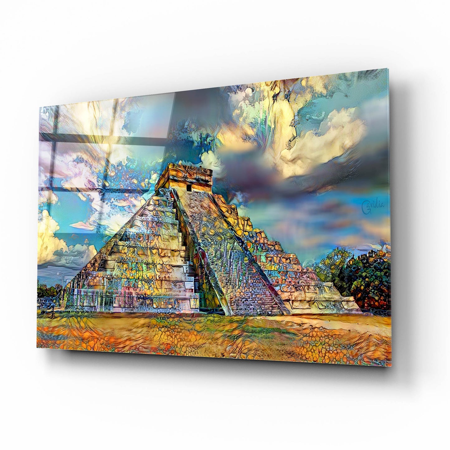 Epic Art 'Yucatan Mexico Chichen Itza' by Pedro Gavidia, Acrylic Glass Wall Art,16x12