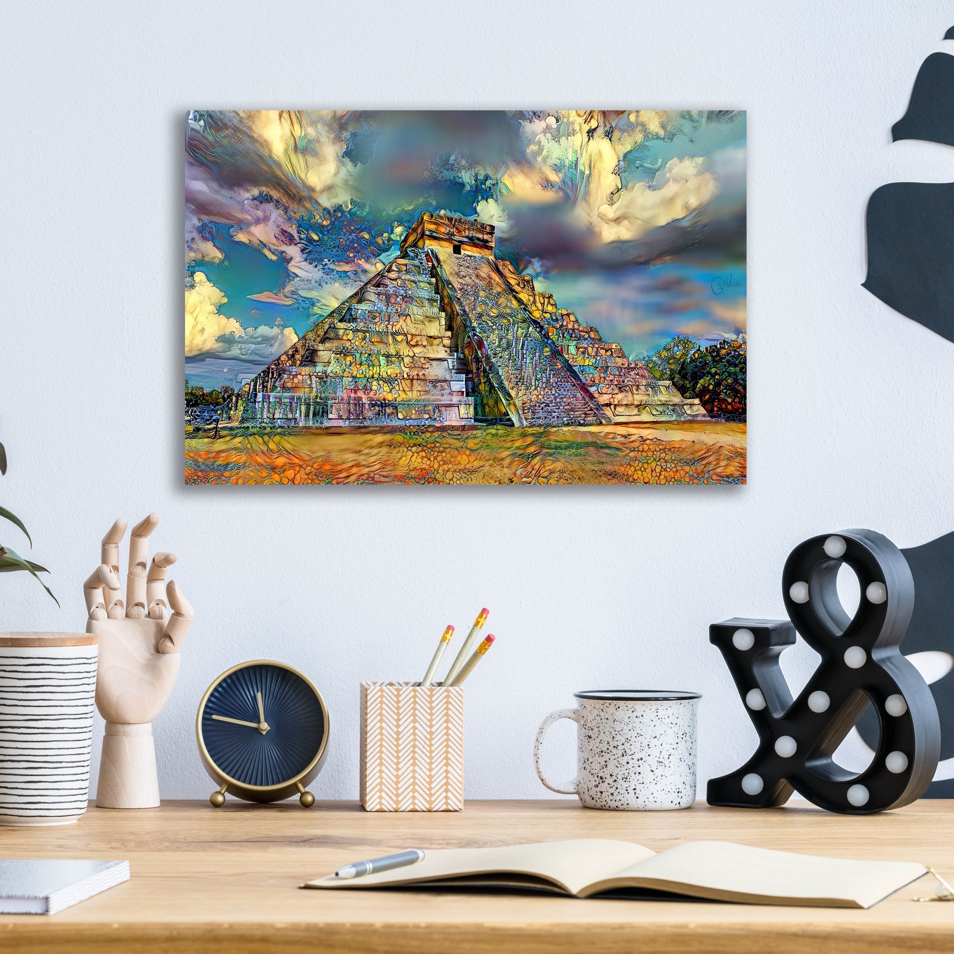 Epic Art 'Yucatan Mexico Chichen Itza' by Pedro Gavidia, Acrylic Glass Wall Art,16x12