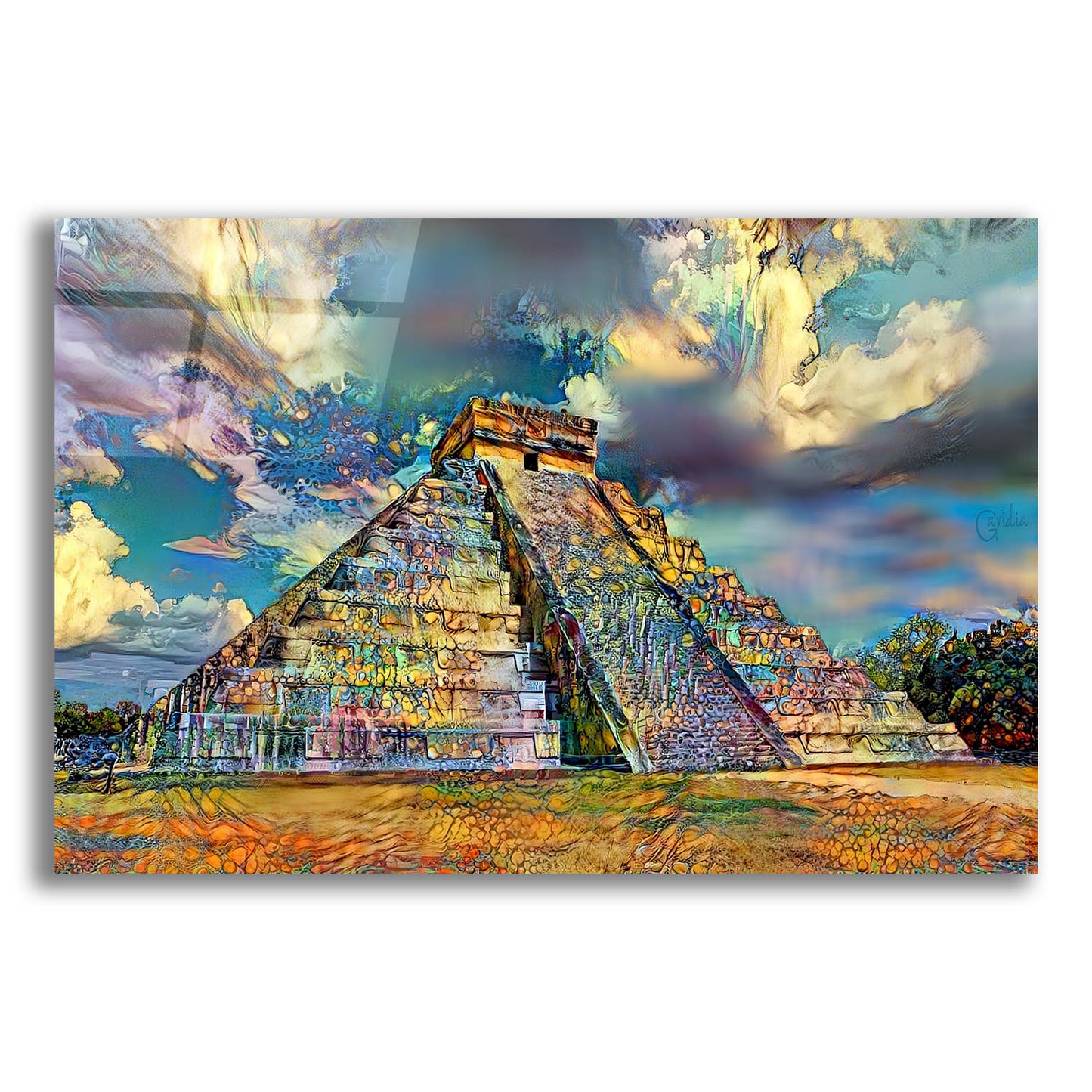 Epic Art 'Yucatan Mexico Chichen Itza' by Pedro Gavidia, Acrylic Glass Wall Art,16x12