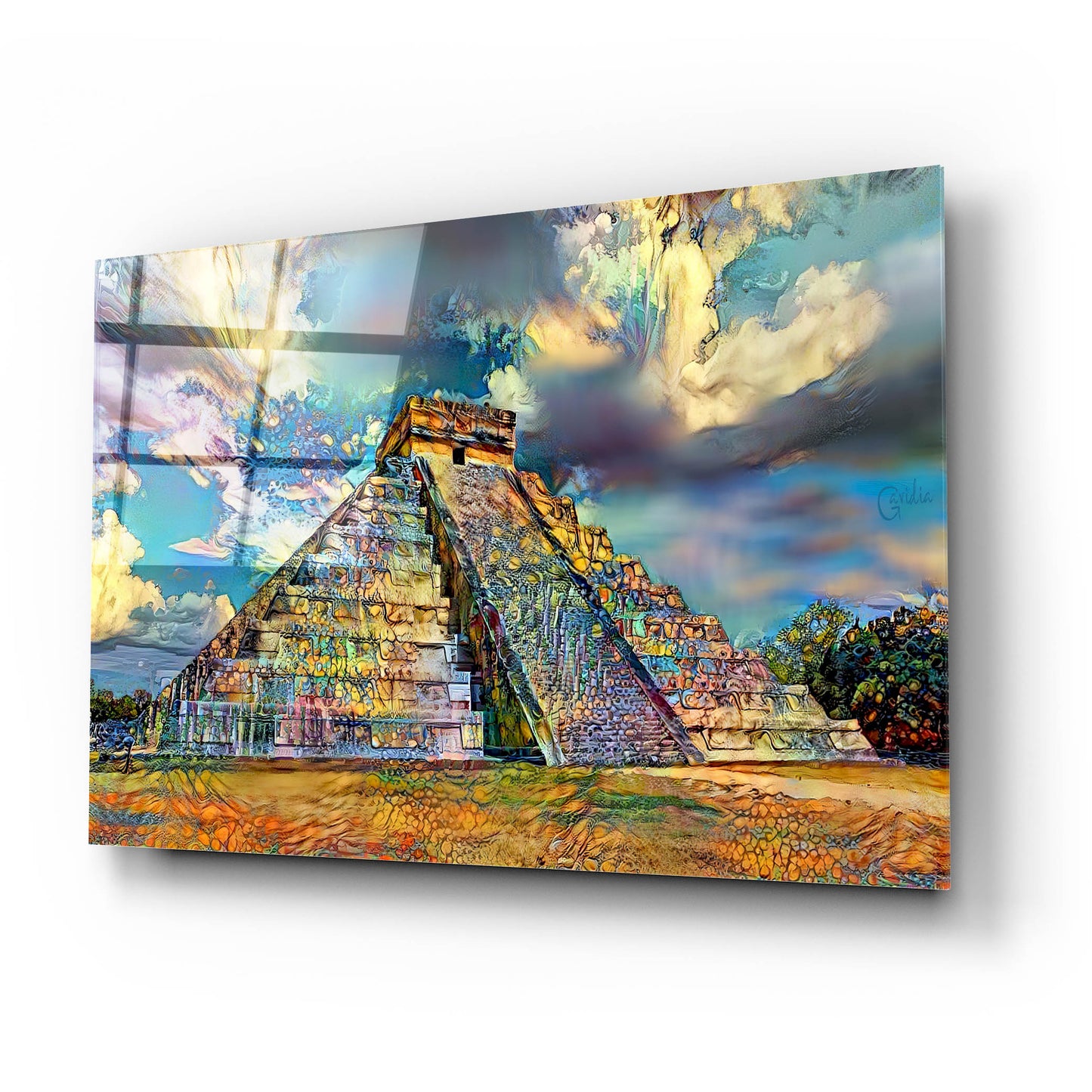 Epic Art 'Yucatan Mexico Chichen Itza' by Pedro Gavidia, Acrylic Glass Wall Art,24x16