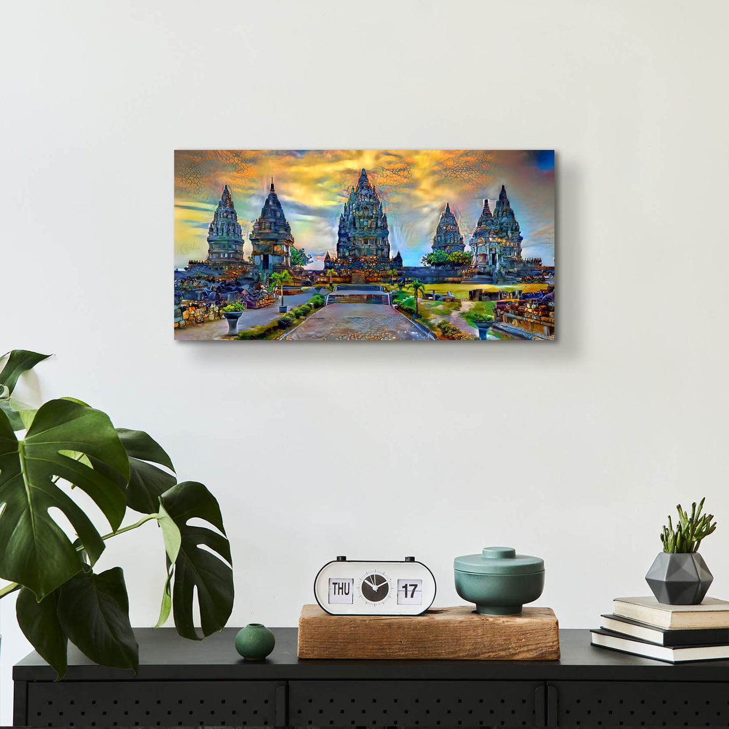 Epic Art 'Yogyakarta Indonesia Prambanan temple' by Pedro Gavidia, Acrylic Glass Wall Art,24x12