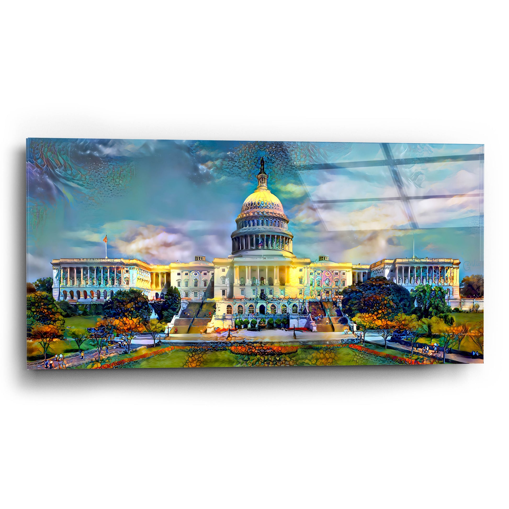 Epic Art 'Washington United States Capitol' by Pedro Gavidia, Acrylic Glass Wall Art,24x12