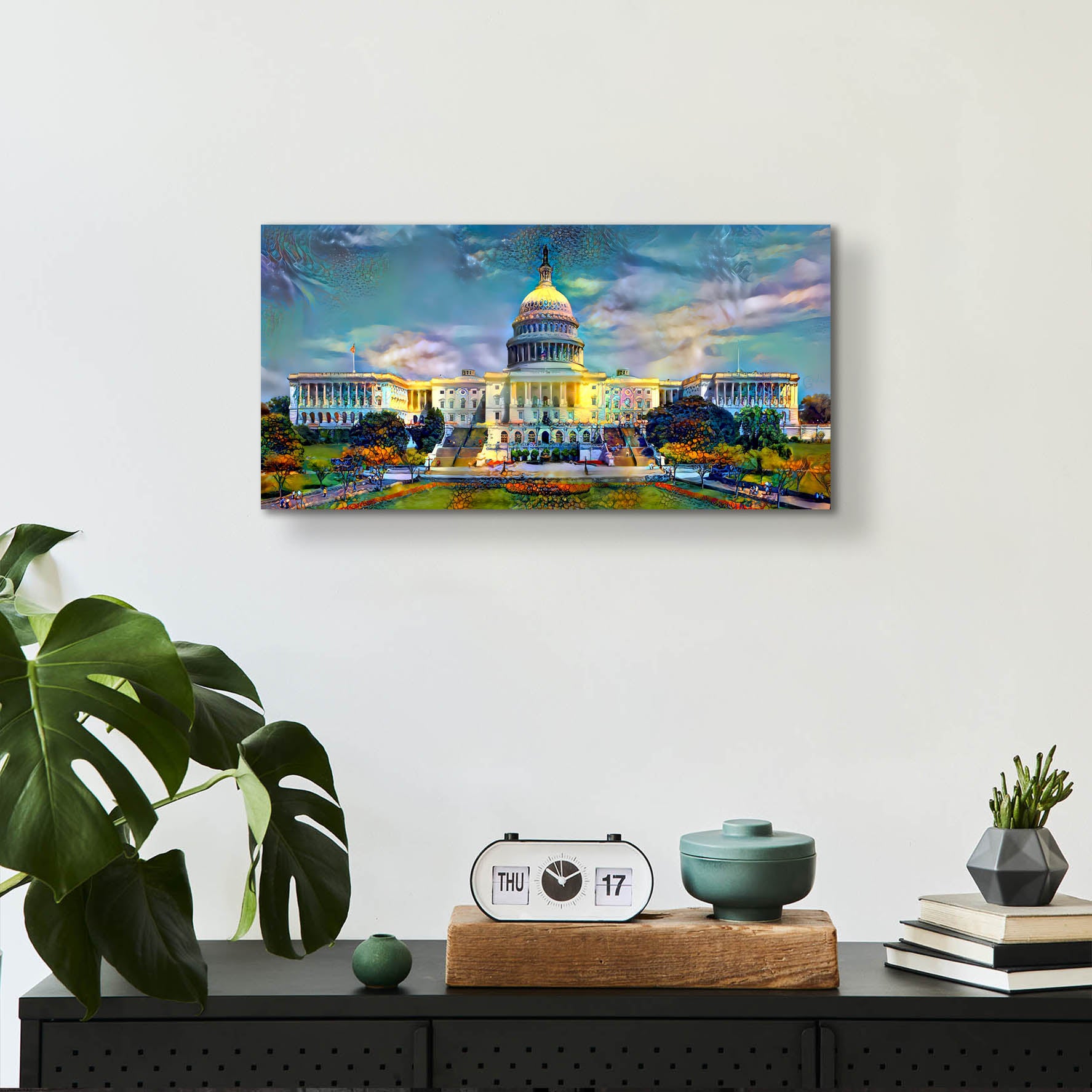 Epic Art 'Washington United States Capitol' by Pedro Gavidia, Acrylic Glass Wall Art,24x12