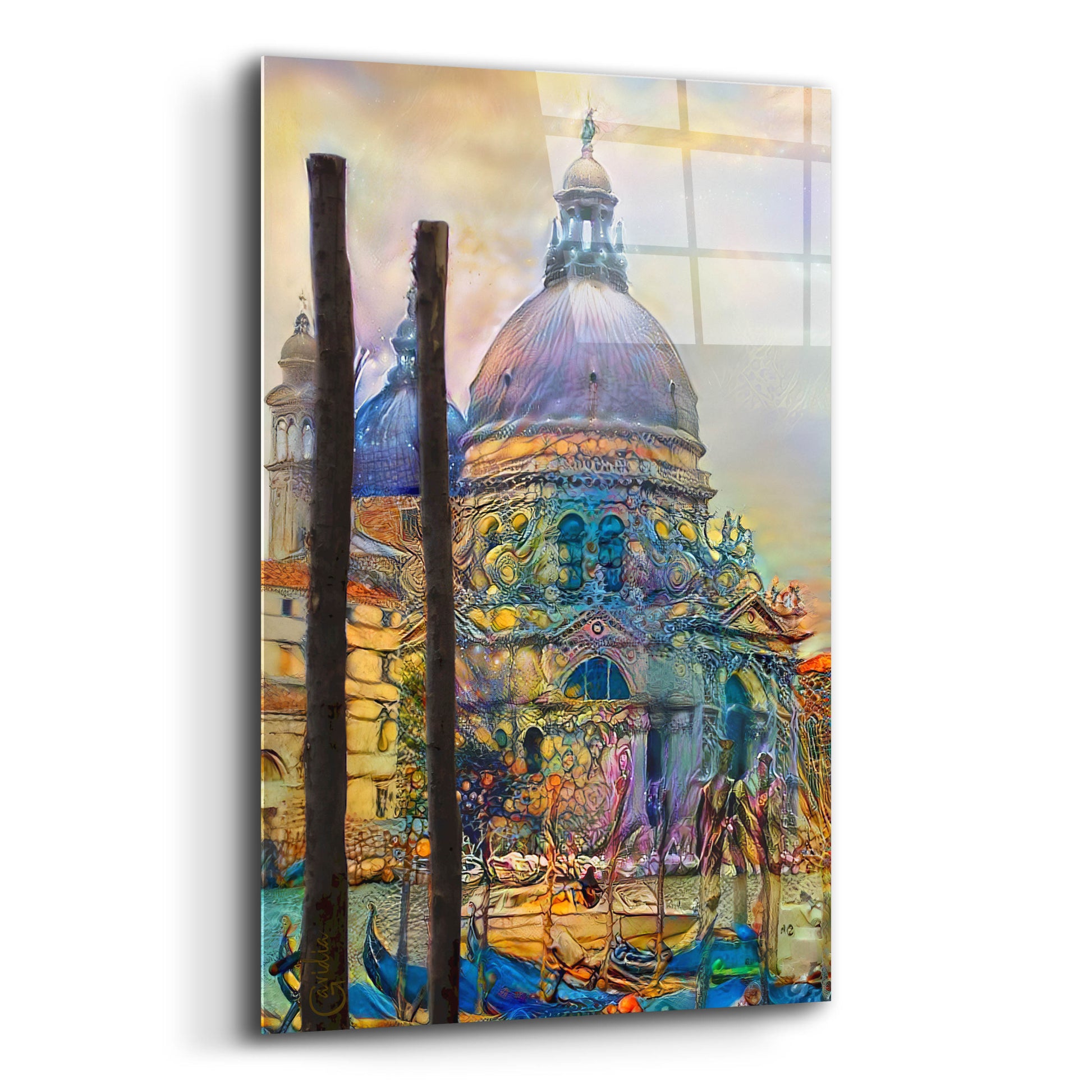 Epic Art 'Venice Italy The Salute Church of Saint Mary of Good Health' by Pedro Gavidia, Acrylic Glass Wall Art,12x16