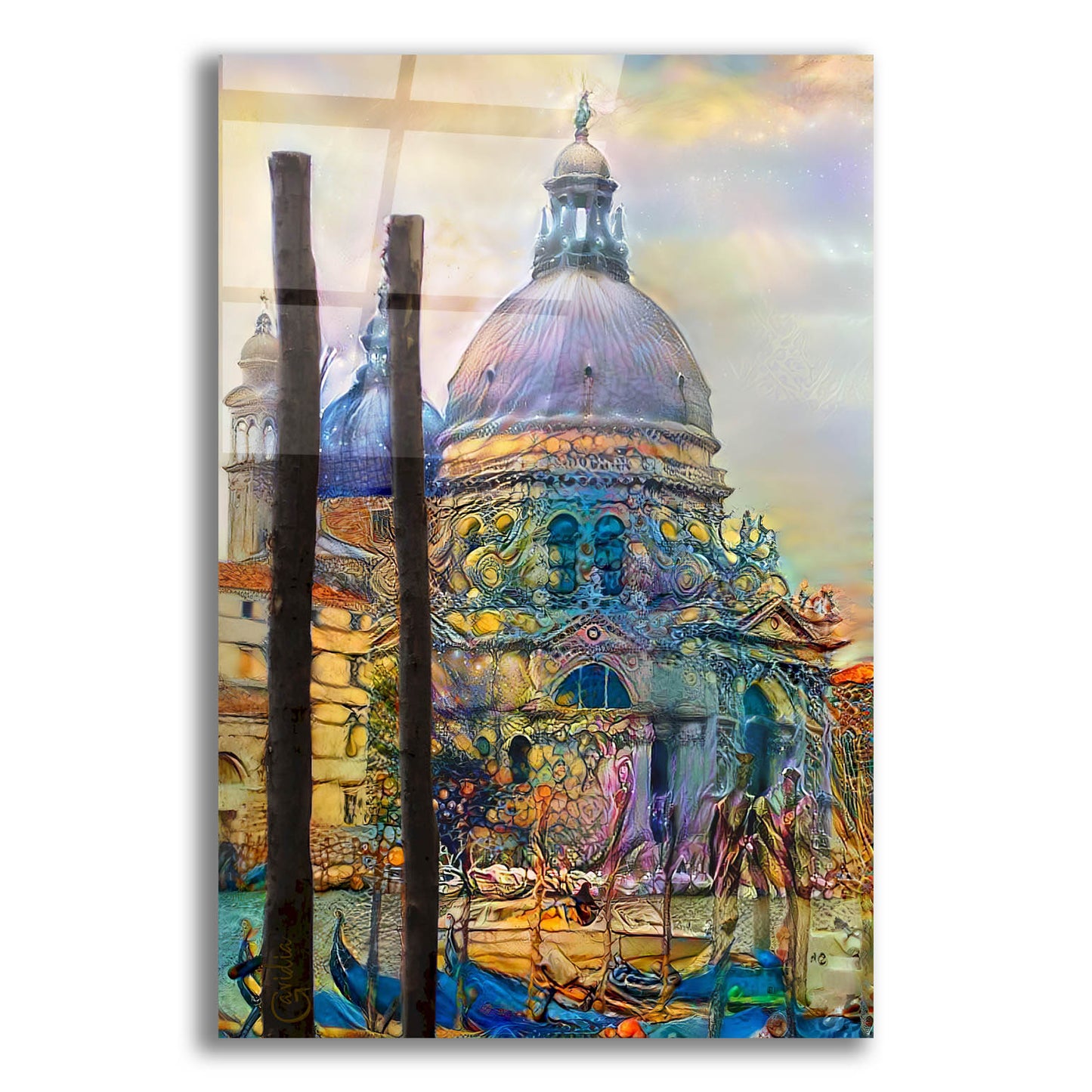 Epic Art 'Venice Italy The Salute Church of Saint Mary of Good Health' by Pedro Gavidia, Acrylic Glass Wall Art,12x16