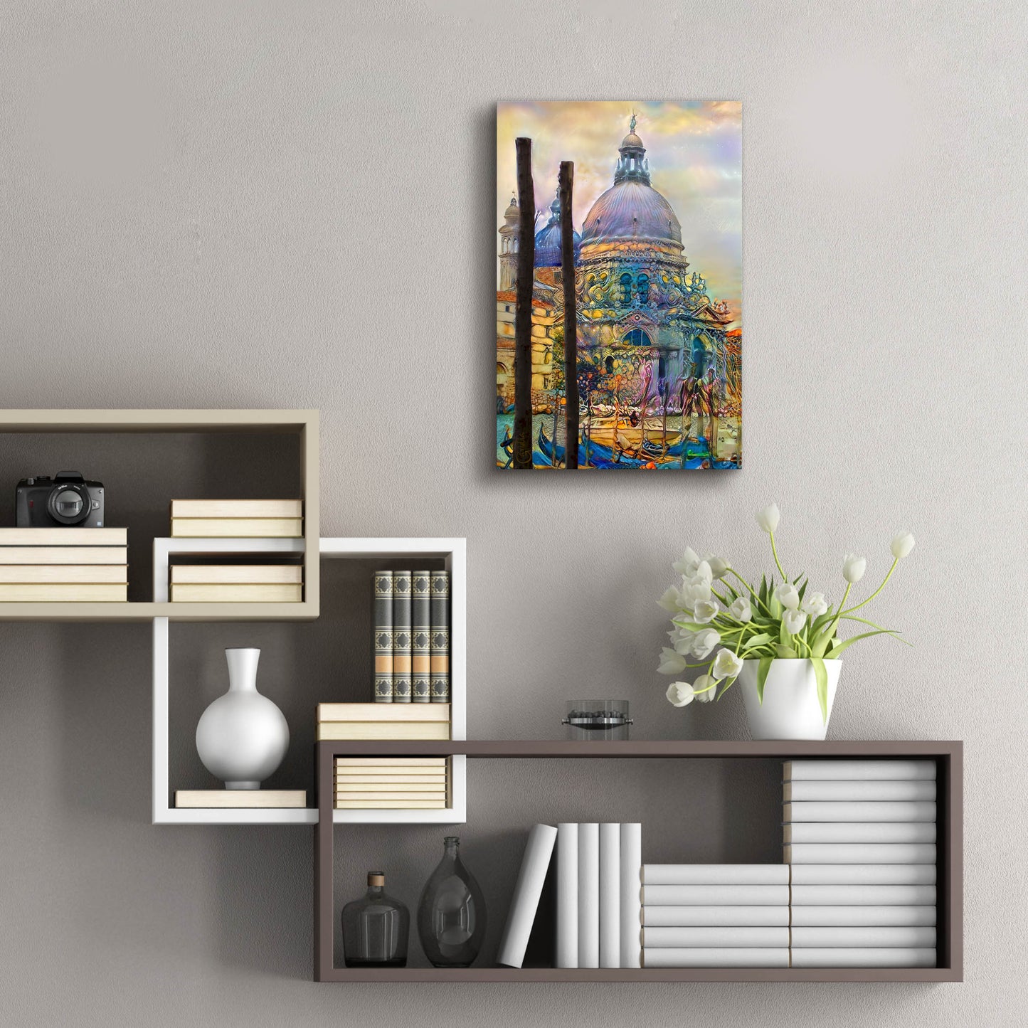 Epic Art 'Venice Italy The Salute Church of Saint Mary of Good Health' by Pedro Gavidia, Acrylic Glass Wall Art,16x24